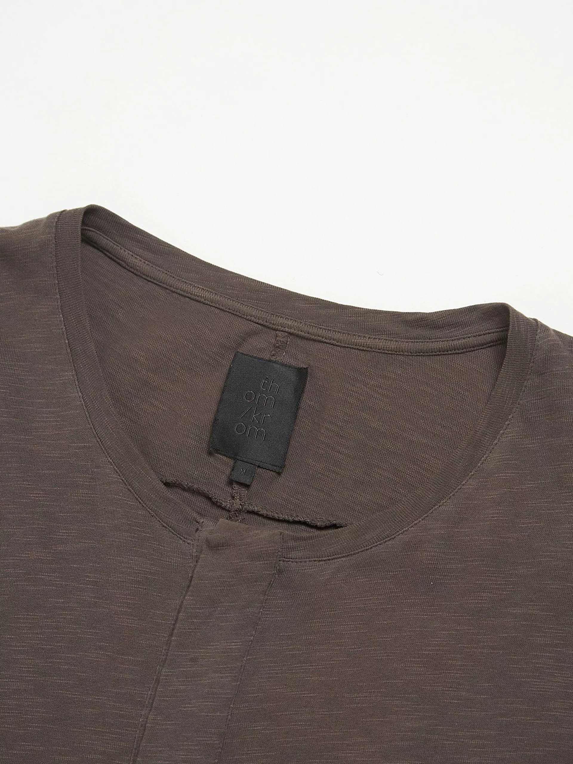 Thom Krom Long Sleeve T Shirts Thom Krom Brown Front Buttoned 3/4 Sleeved Longsleeve