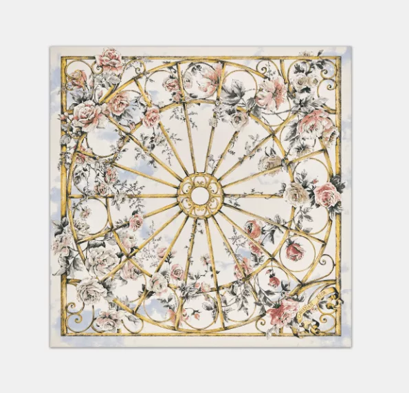Dior Scarves o1w1db10424 Size: OS Dior Square Scarf in White/Gray