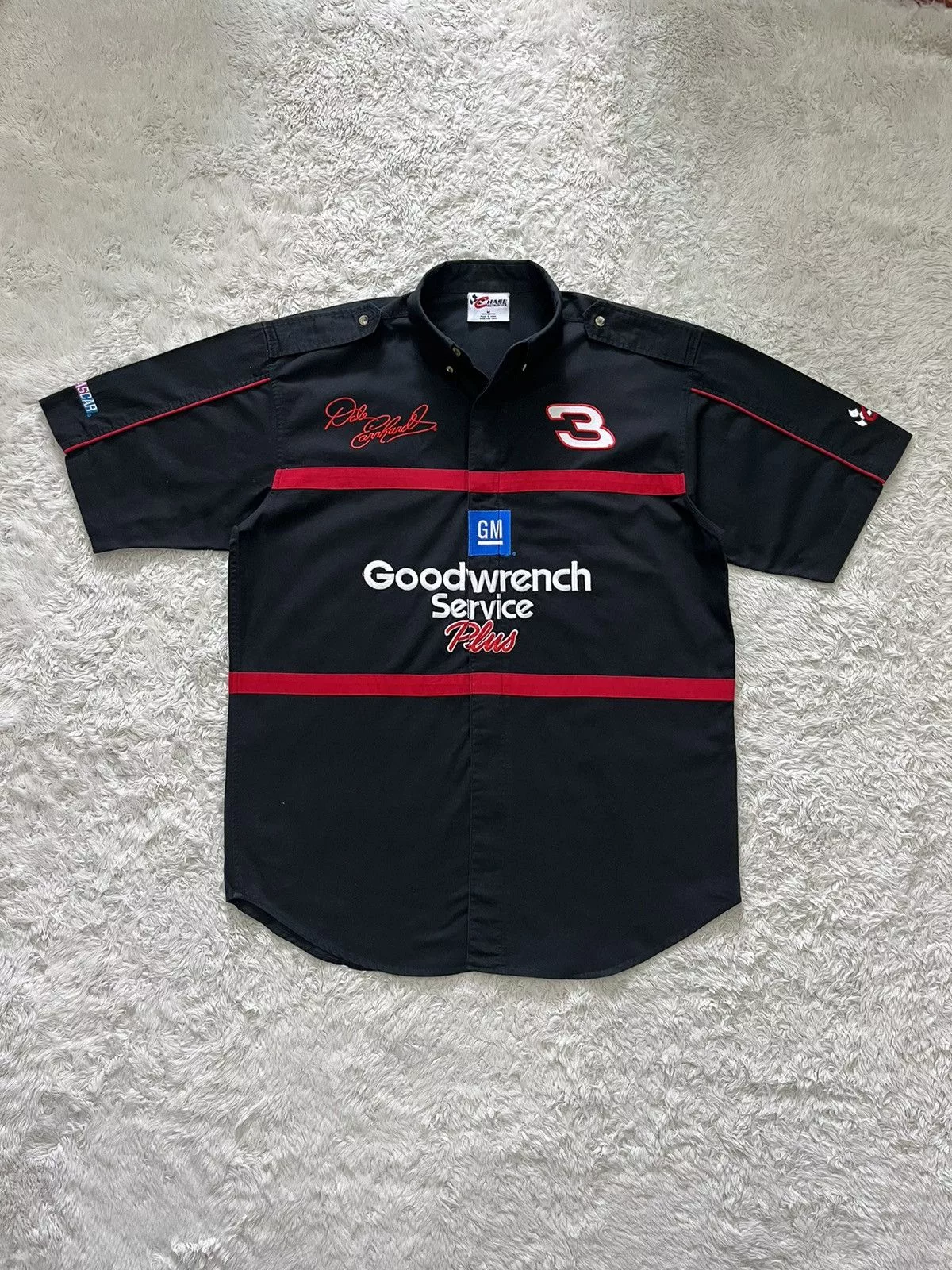 NASCAR Shirts Button Ups dale earnhardt nascar racing work shirt Black Vintage