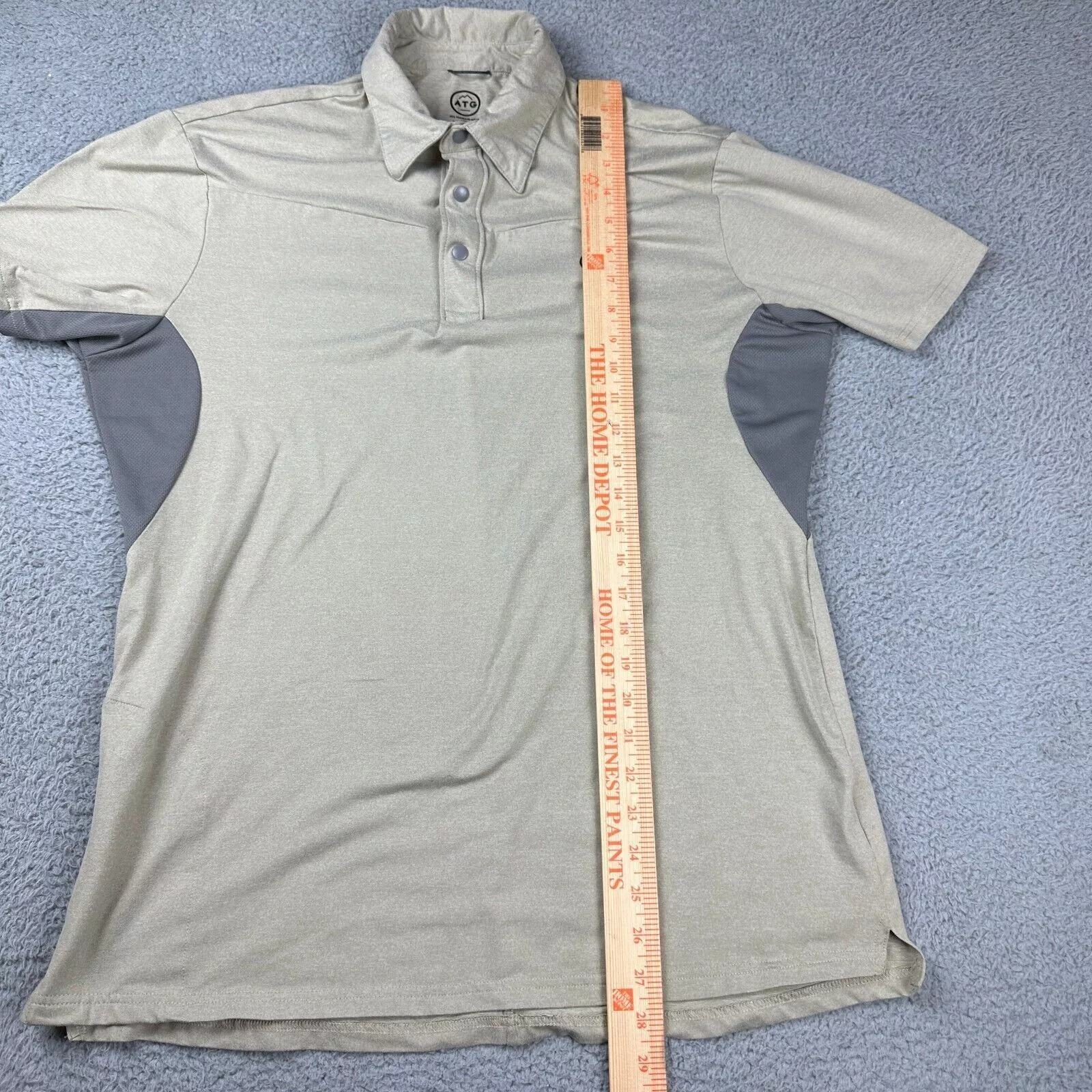 Wrangler Short Sleeve T Shirts Wrangler ATG Regular Fit Adult Front Logo Casual Polo Shirt Beige