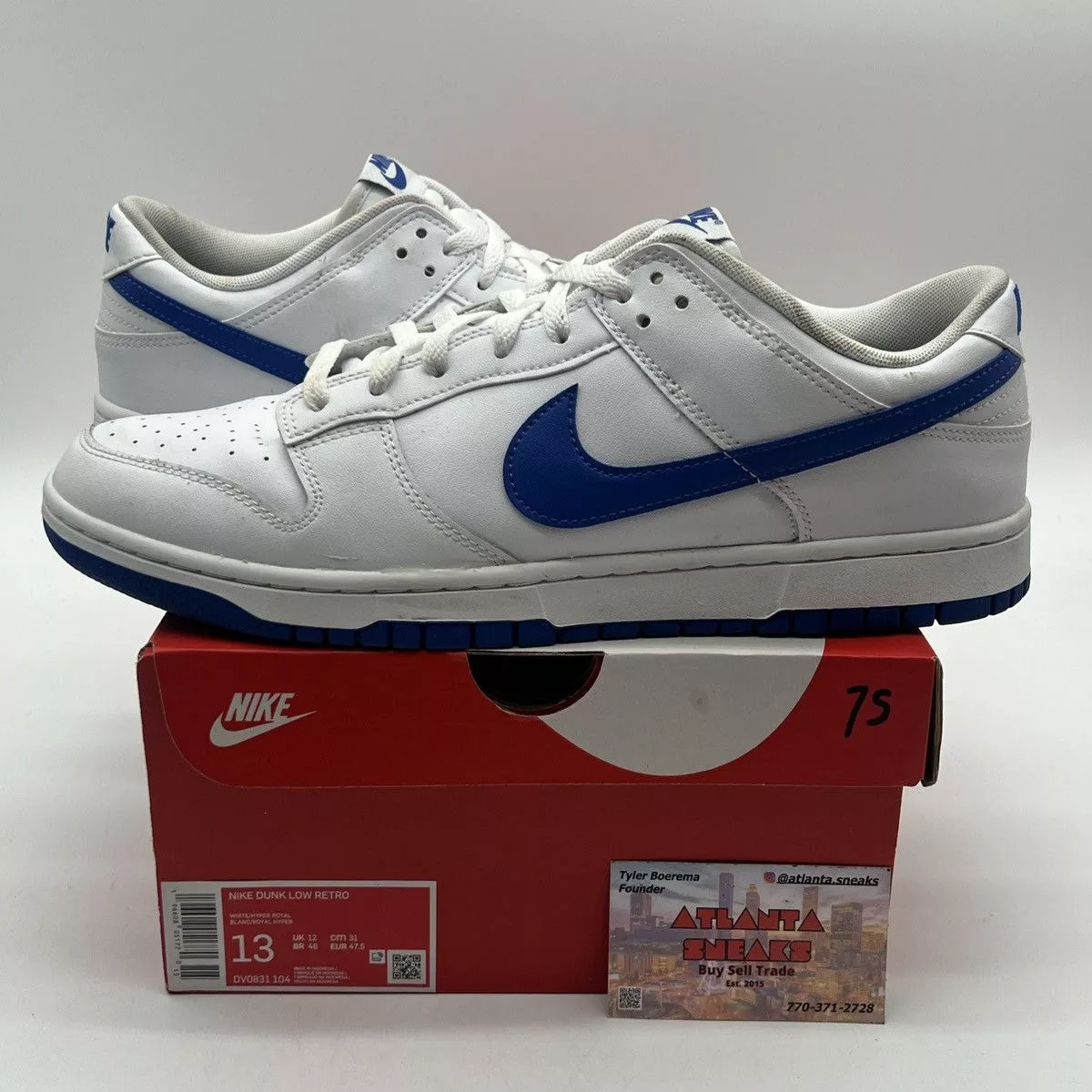 Nike Low Top Sneakers Nike dunk low white hyper royal