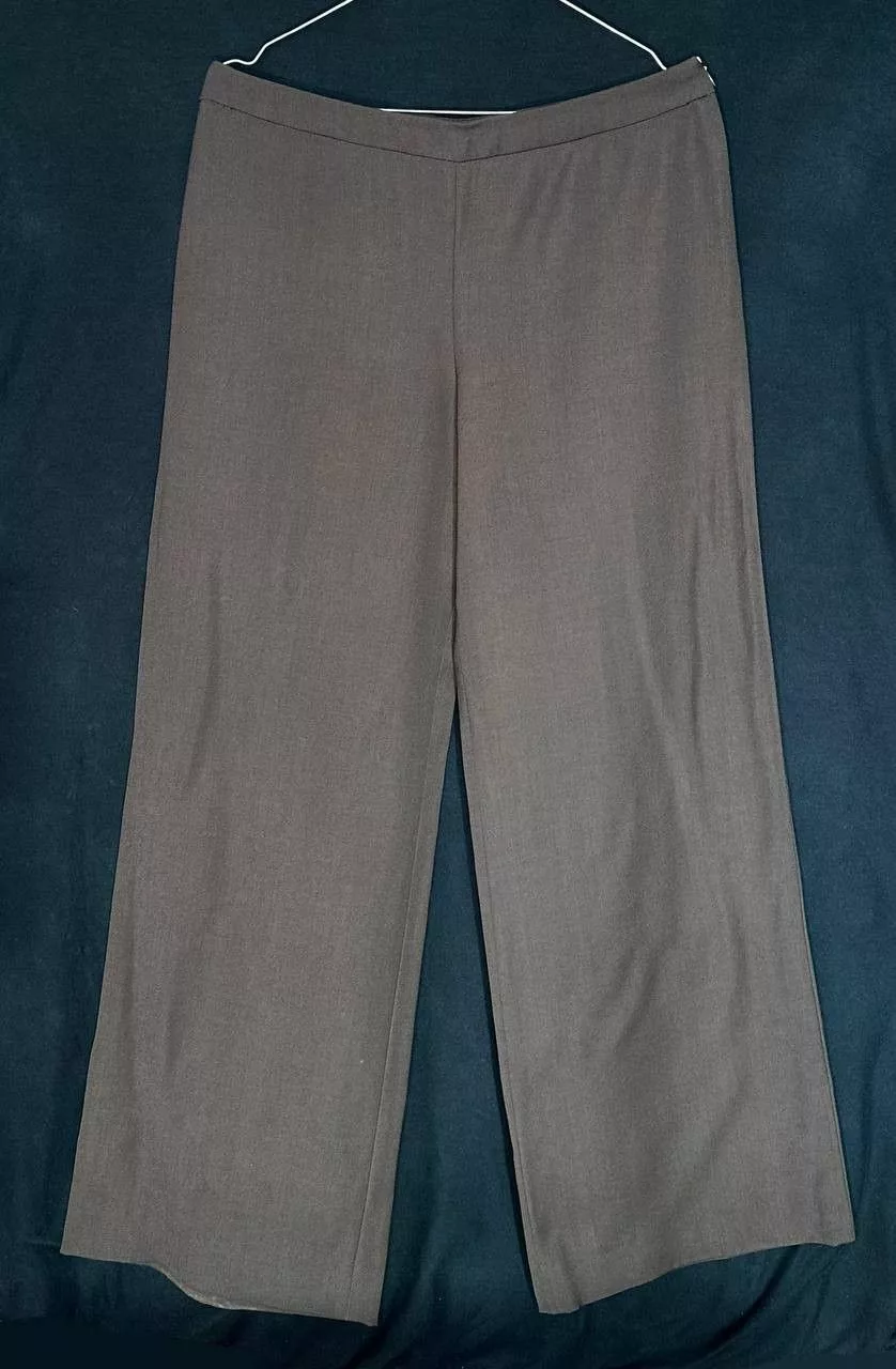 Valentino Pants Valentino Roma Wool Dress Pants Straight Leg High Rise italy Brown Luxury