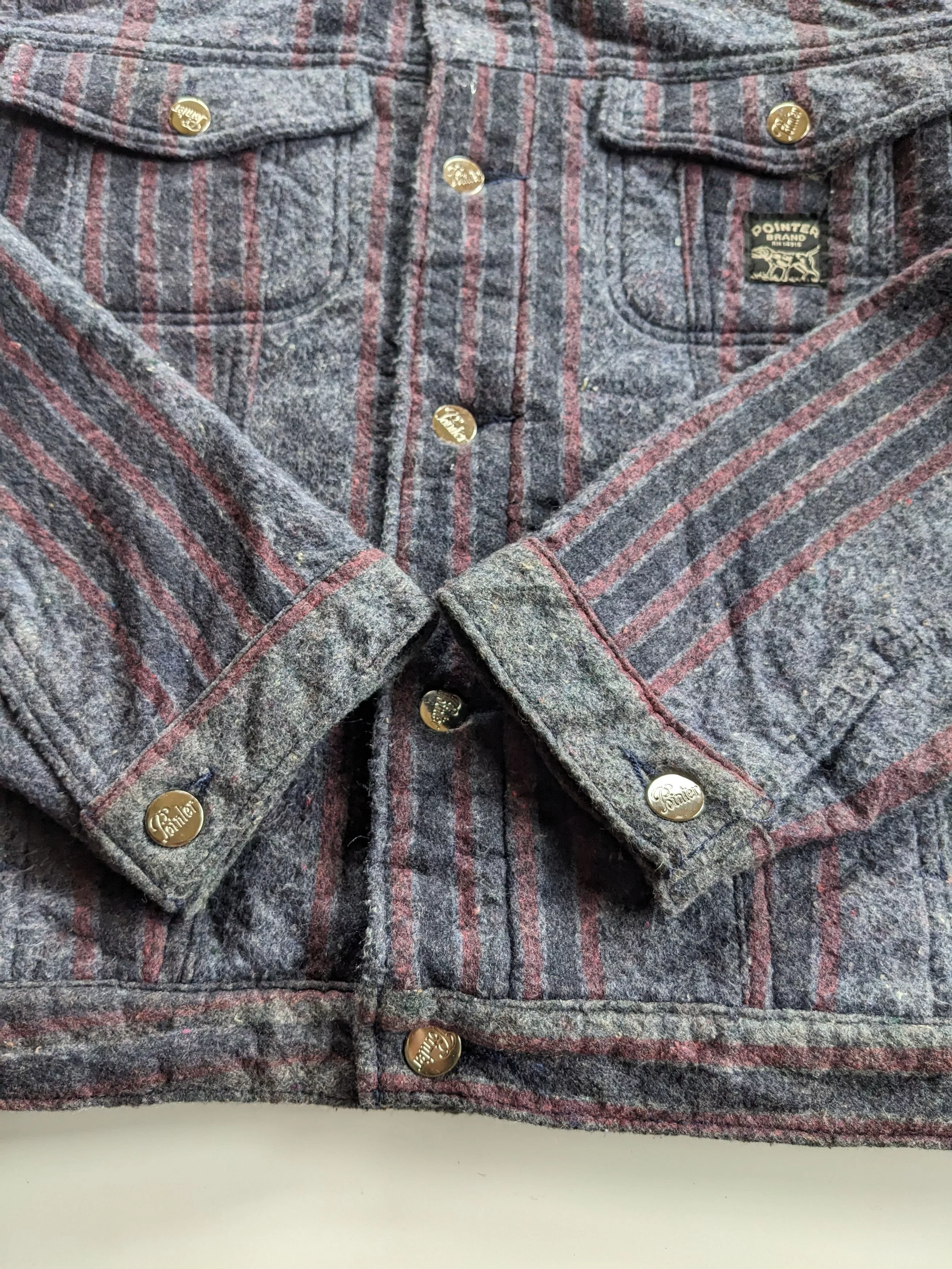 Pointer Light Jackets Vintage 80s Pointer wool blanket jacket Gray
