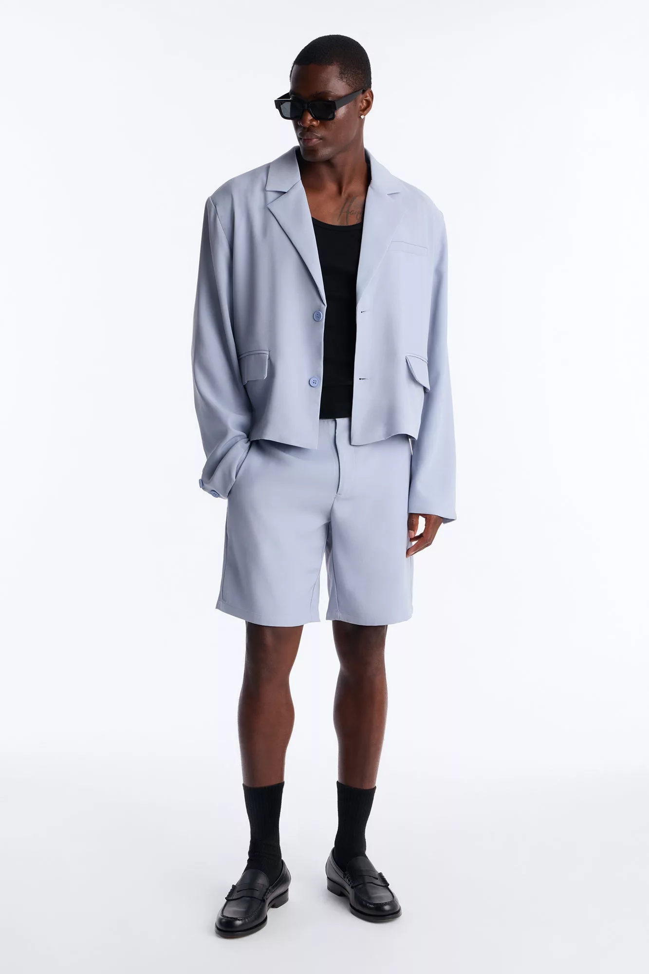Maison Tailored Belvedere Slim Short - Light Blue