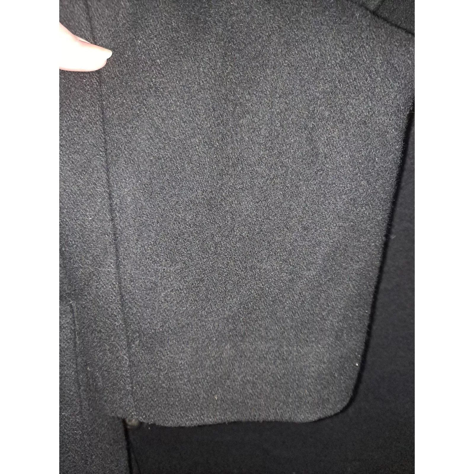 Lauren Ralph Lauren Light Jackets Lauren Ralph Lauren Black Wool Blend Zip Overcoat Size 54L