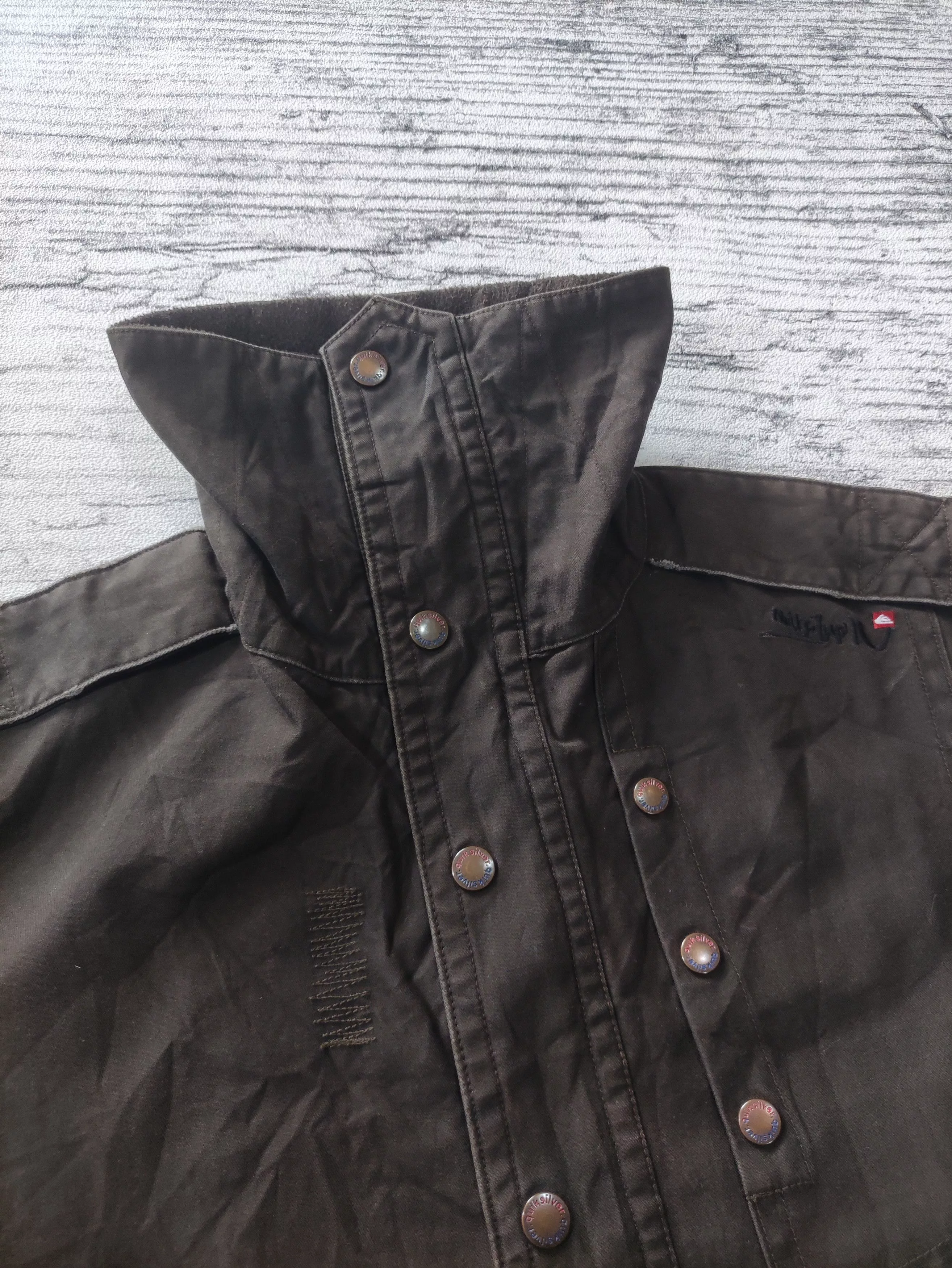 Quiksilver Parkas QUIKSILVER DARK BROWN CANVAS JACKET