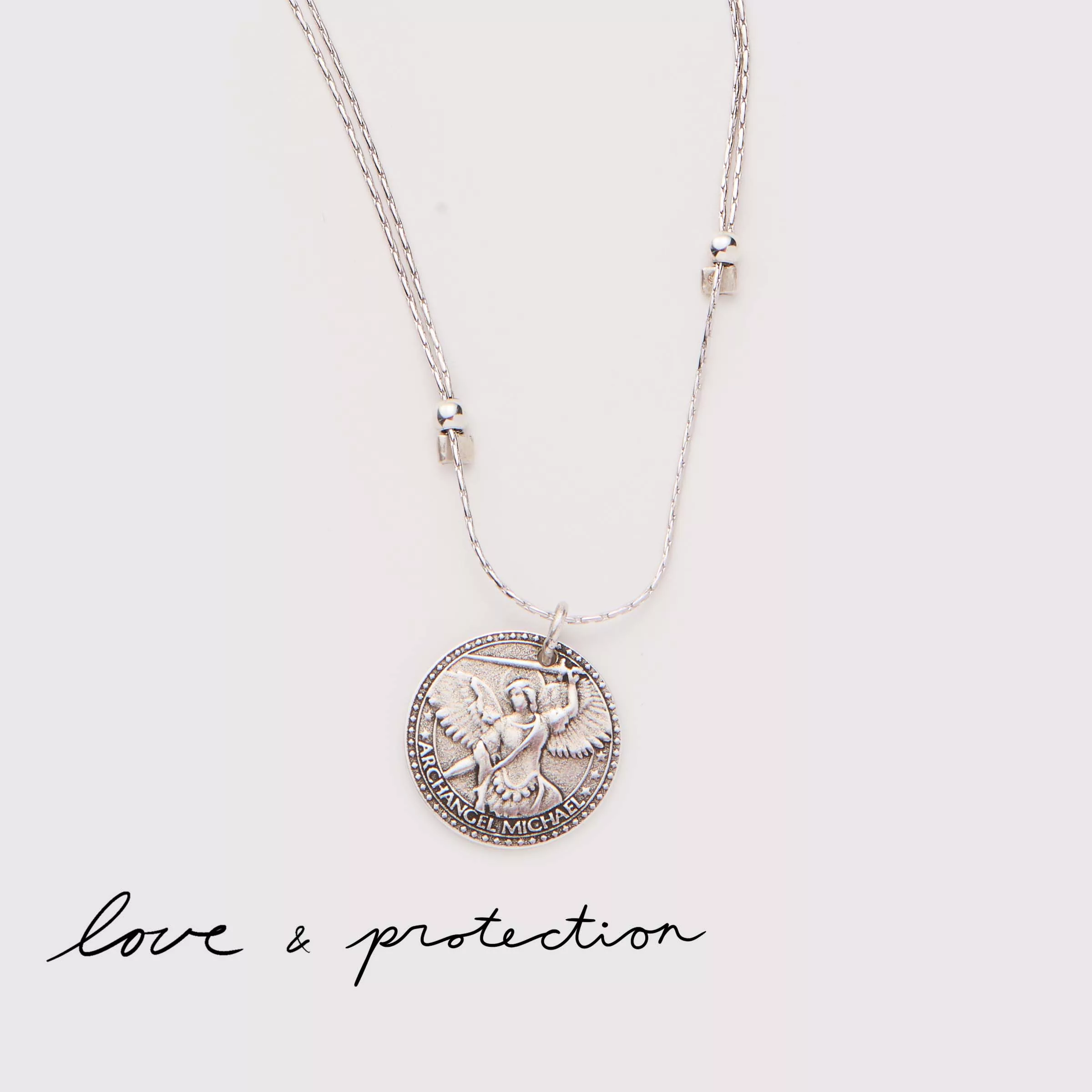 Mother Mary & Archangel Michael Protection Chain Necklace