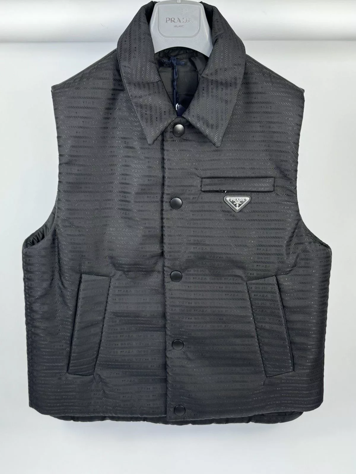 Prada Vests Prada LOGO PRINT VEST Black
