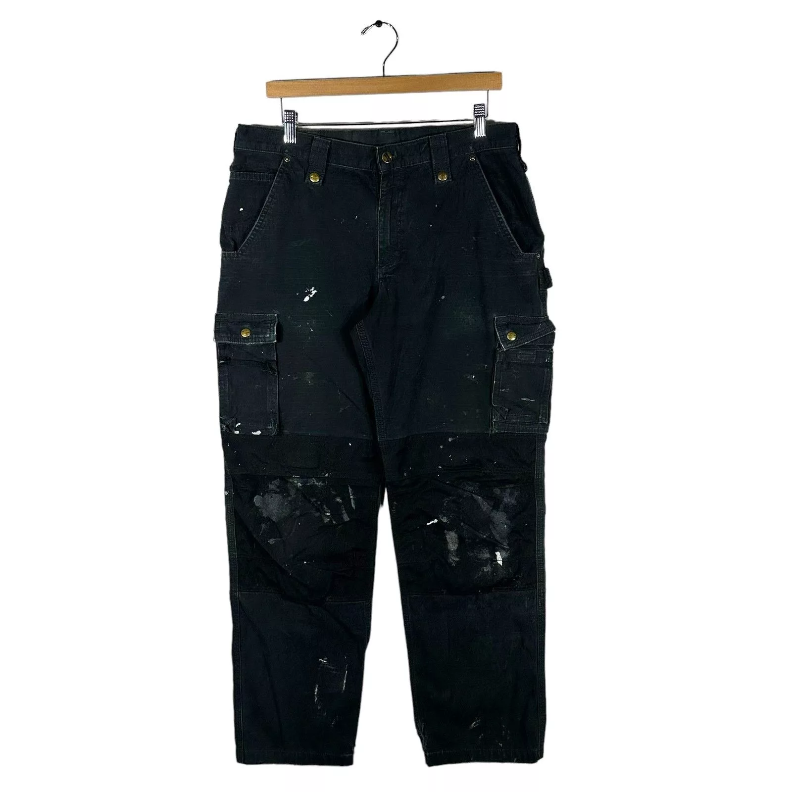 Carhartt Casual Pants Vintage Carhartt Distressed Cargo Carpenter Pants Black