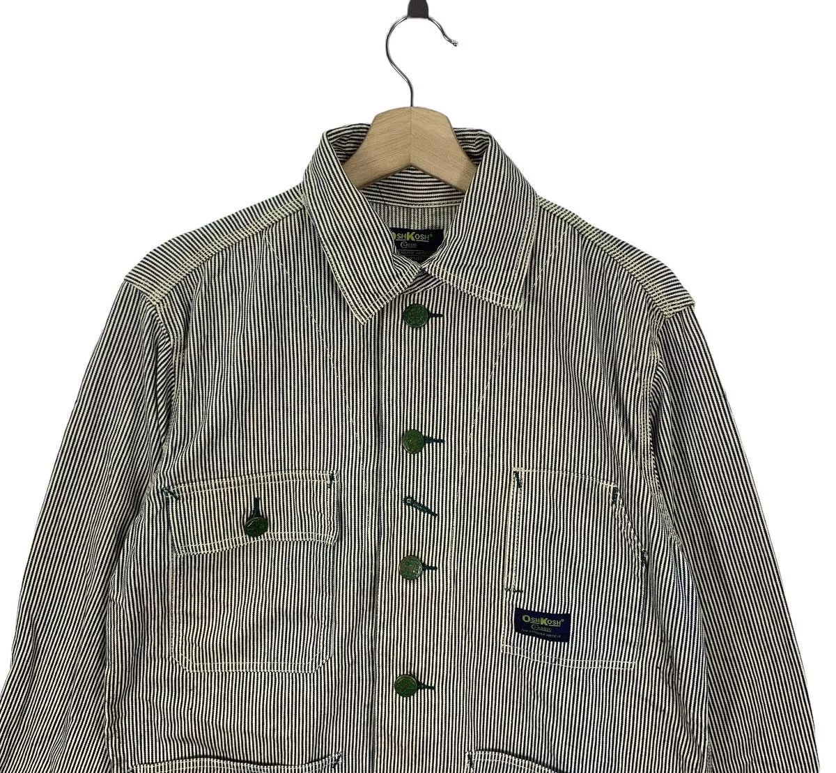 Oshkosh Light Jackets Vintage 90s OshKosh Workers Denim Stripe Jacket Blue