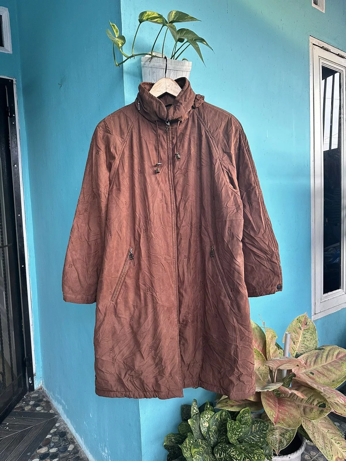 Burberry Jackets Burberry B Embroidery Jacket Brown