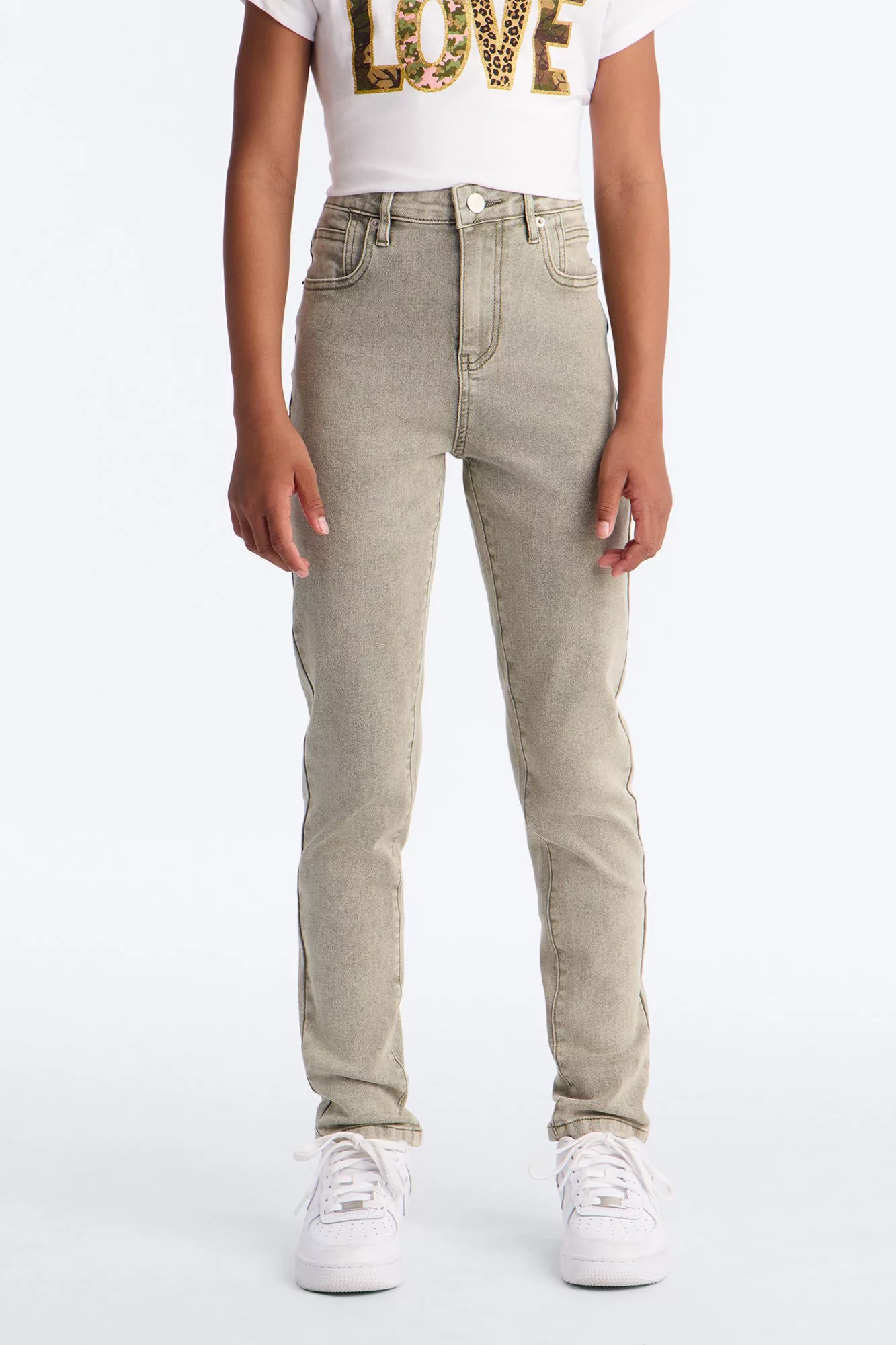 Mini Shape Up Stretch Skinny Jeans - Green