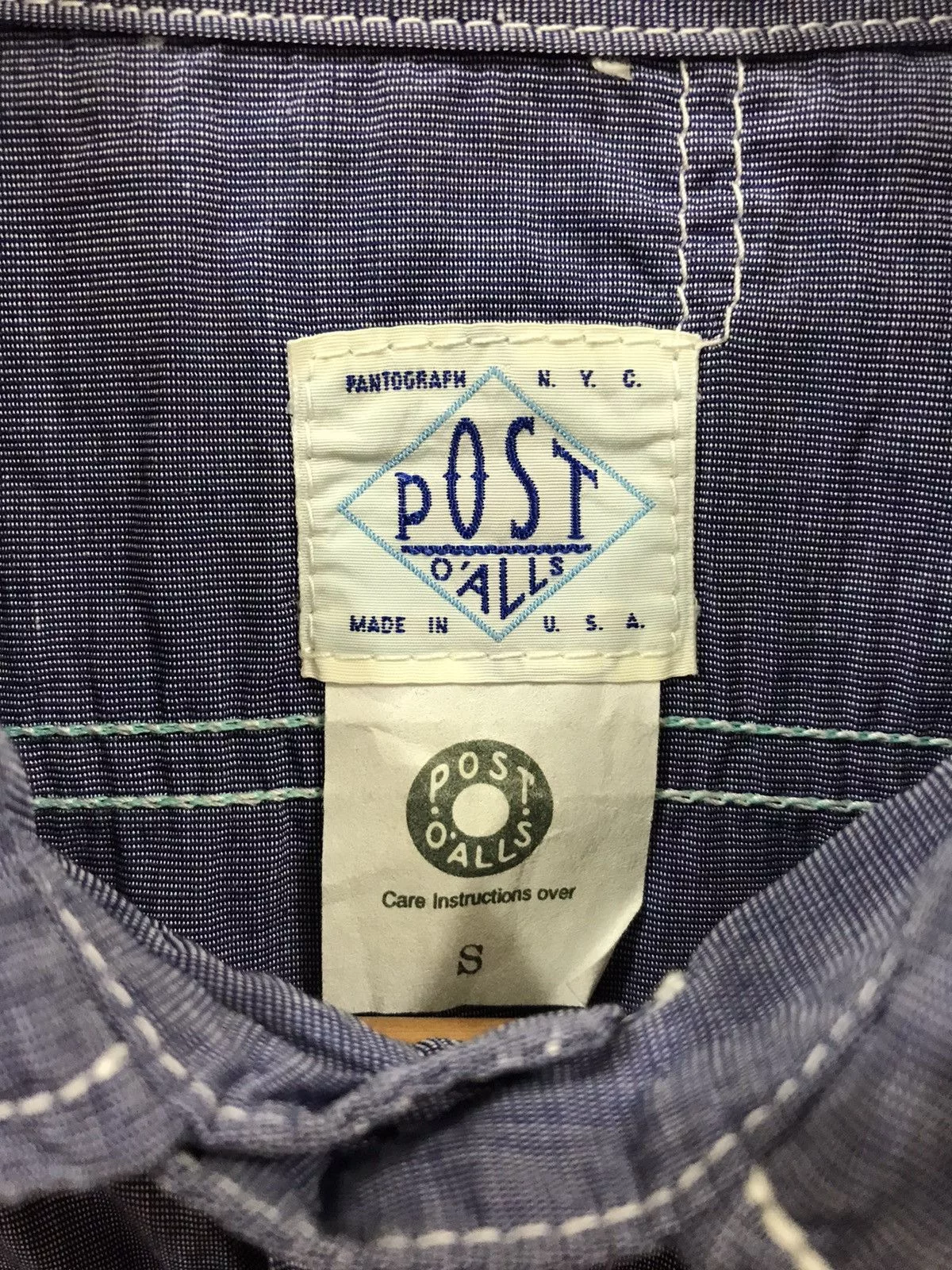 Post Overalls Shirts Button Ups Post Overalls Post Overall Shirt Blue