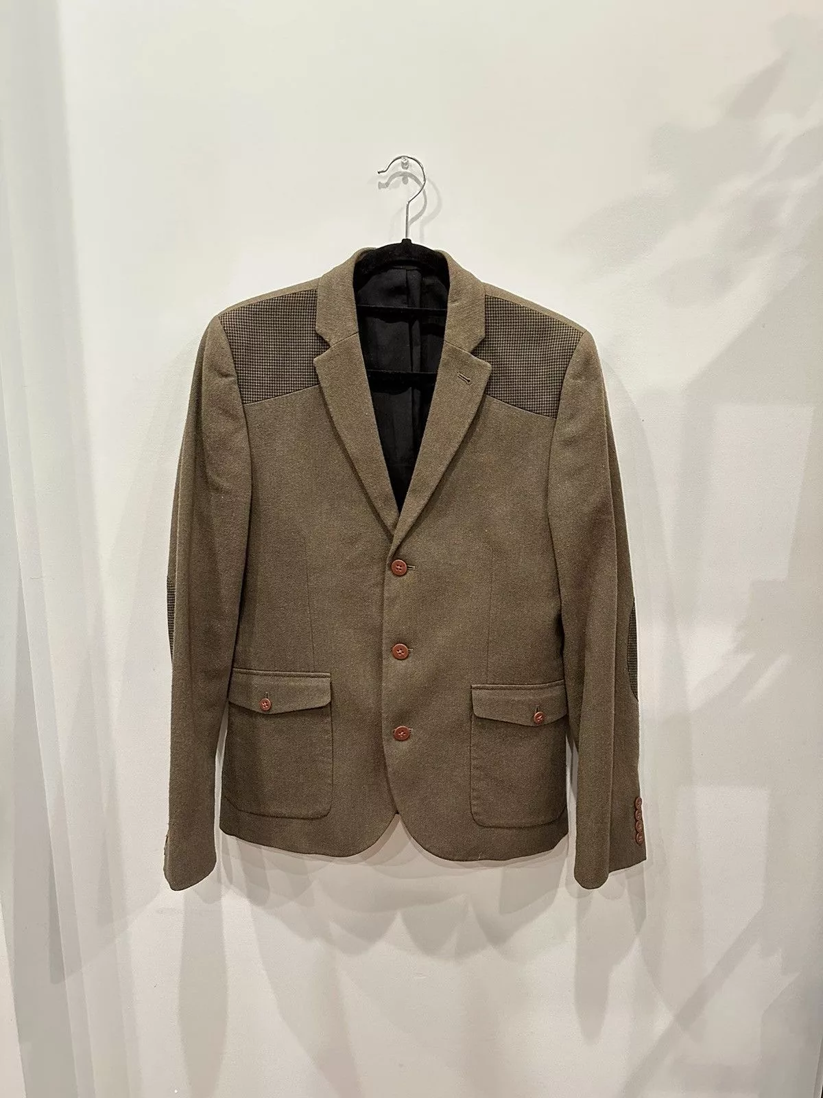 Topman Suits Topman 3 Button Wool & Cotton Suit Green