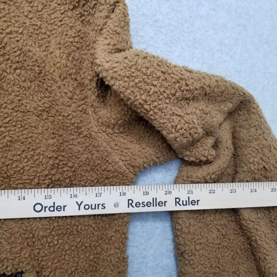 Other Jackets Other No Boundaries Sherpa Jacket Womens XS Pullover Mock Neck Brown