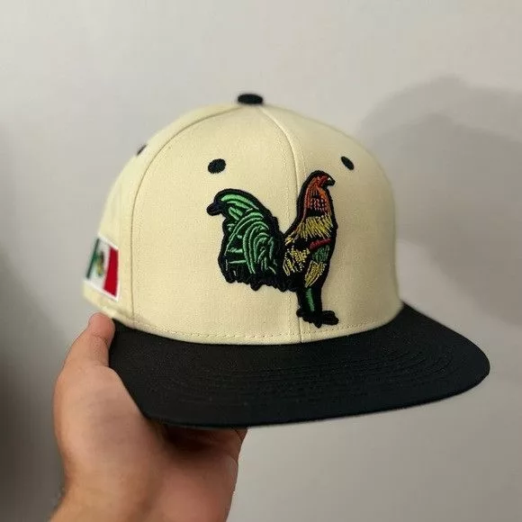 Designer Hats Designer NEW ROOSTER MEXICO OFF-WHITE FLAT BILL SNAPBACK Multi