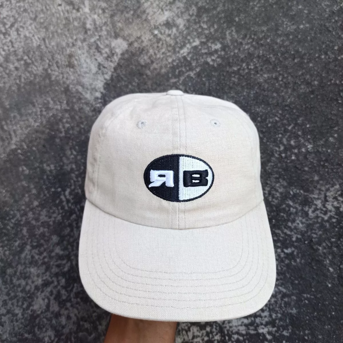 Other Hats Other Vintage 100% catton initials RB roller Blade cap White