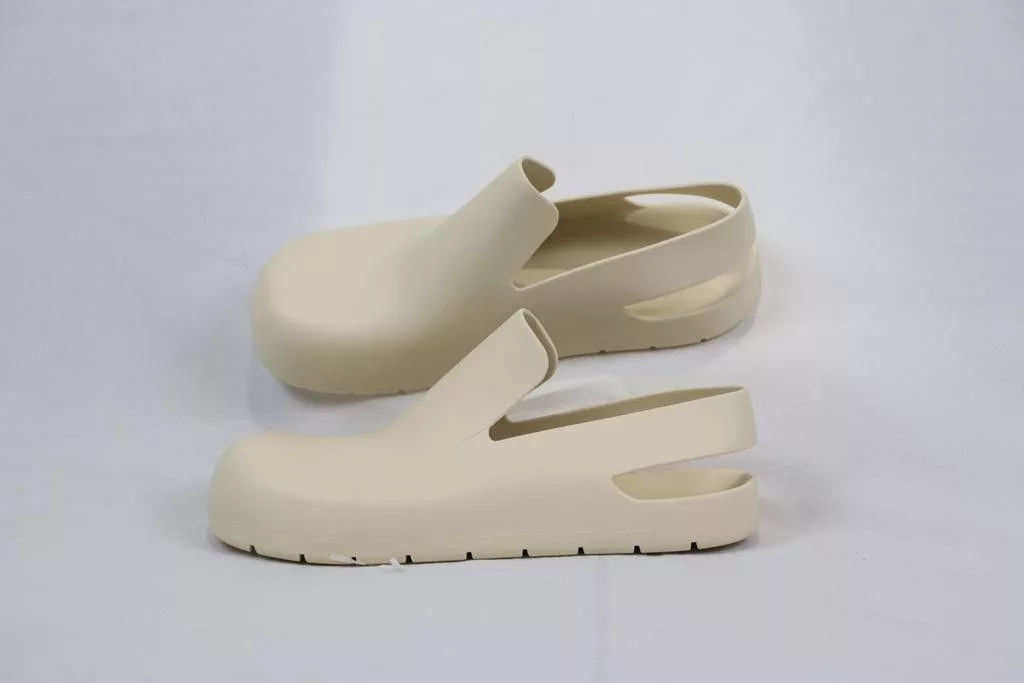 Bottega Veneta Boots Bottega Veneta Puddle Slip On Clogs / Low Top Matt Rubber Boots in sea salt Multi