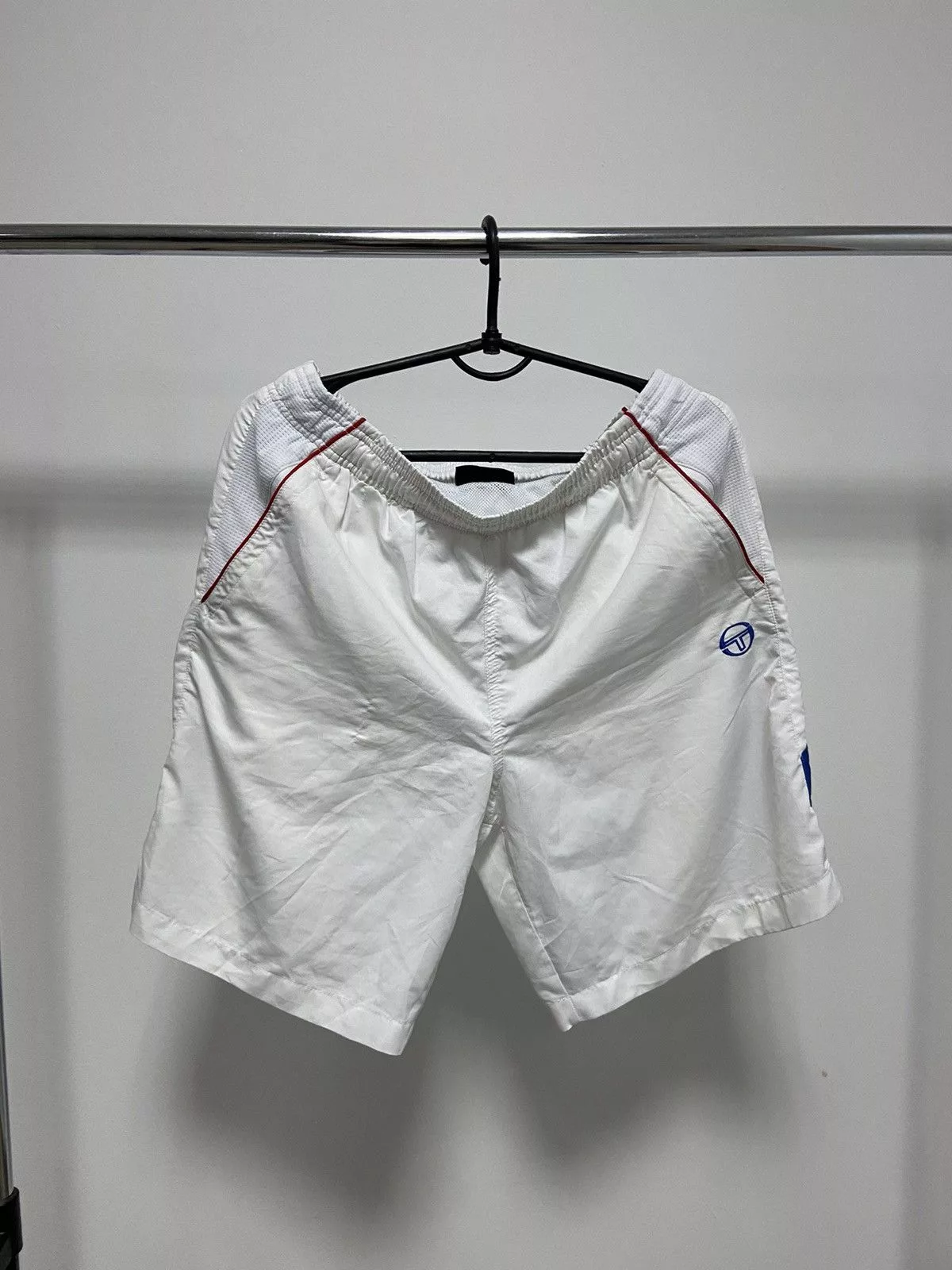Sergio Tacchini × Vintage Sergio Tacchini Shorts Vintage Small Logo Style Y2K White Streetwear