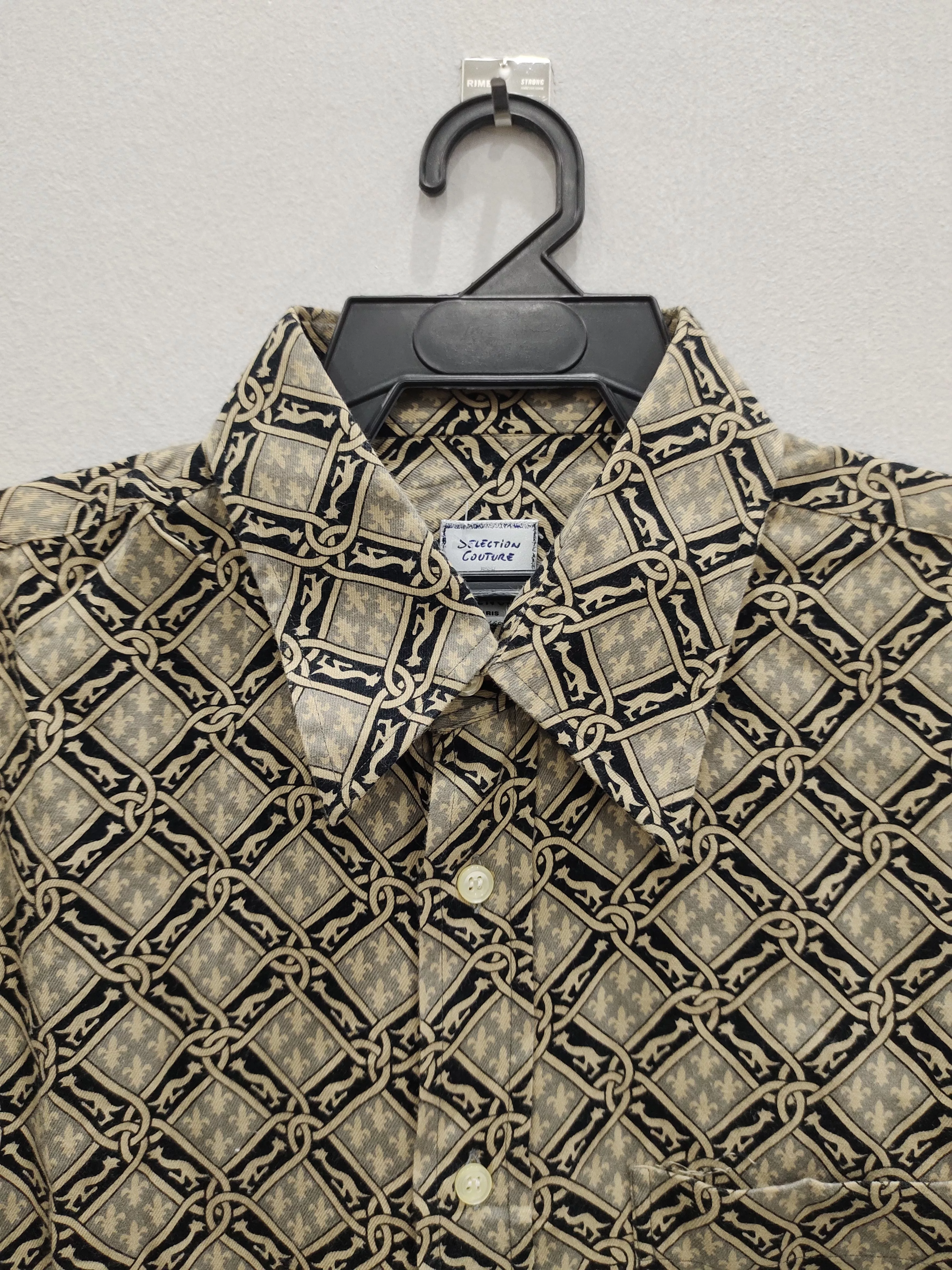 Designer Shirts Button Ups Designer × Givenchy × Vintage Vintage Gentleman Givenchy Paris Button Up Long Sleeve Brown