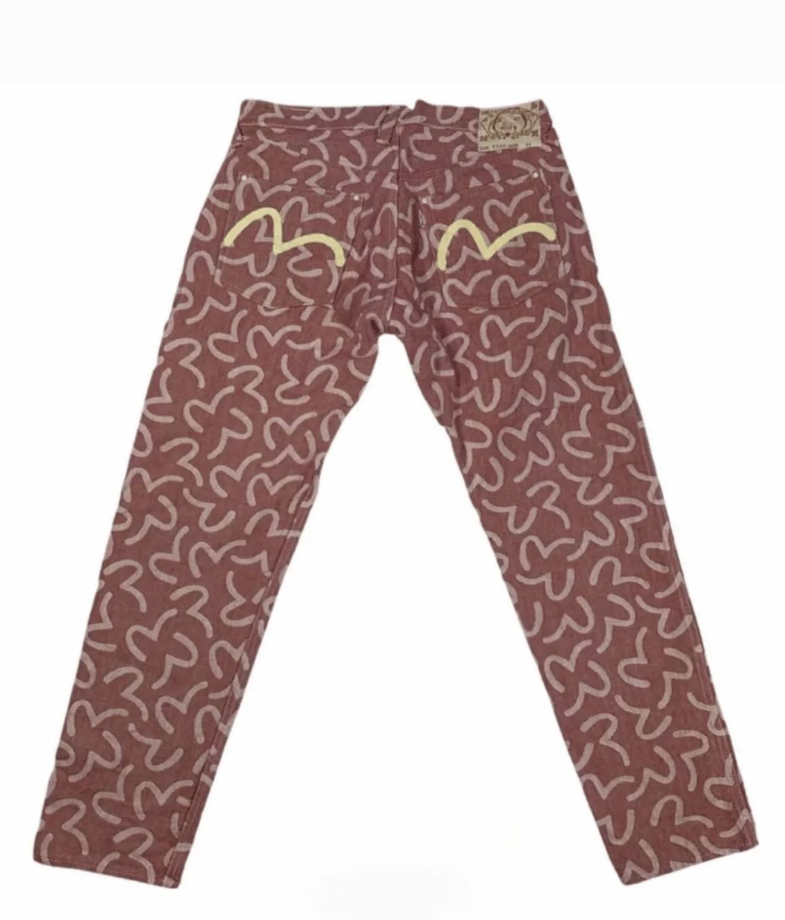 Evisu Denim Pink Monogram Logo Evisu *RARE*