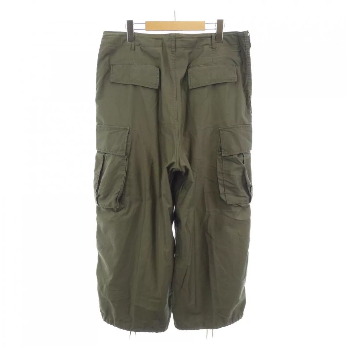 Needles Cropped Pants Cargo Plain Cotton String Green