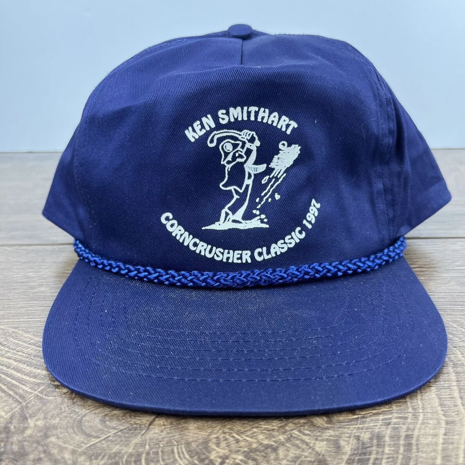 Other Hats Other Ken Smithart Hat Corncrusher Blue Hat Snapback Adjustable Ad