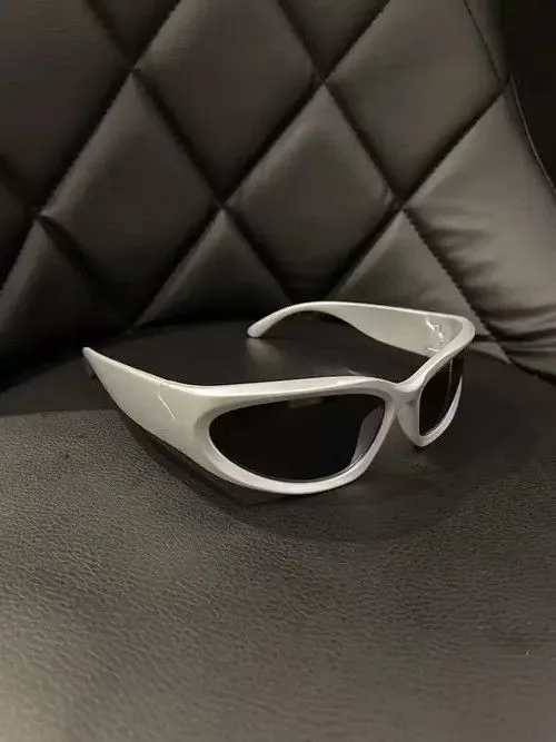 Electric Visual Glasses Electric Visual × Vintage Vintage Y2K glasses Sunglasses cyber retro rare cozy silver Streetwear