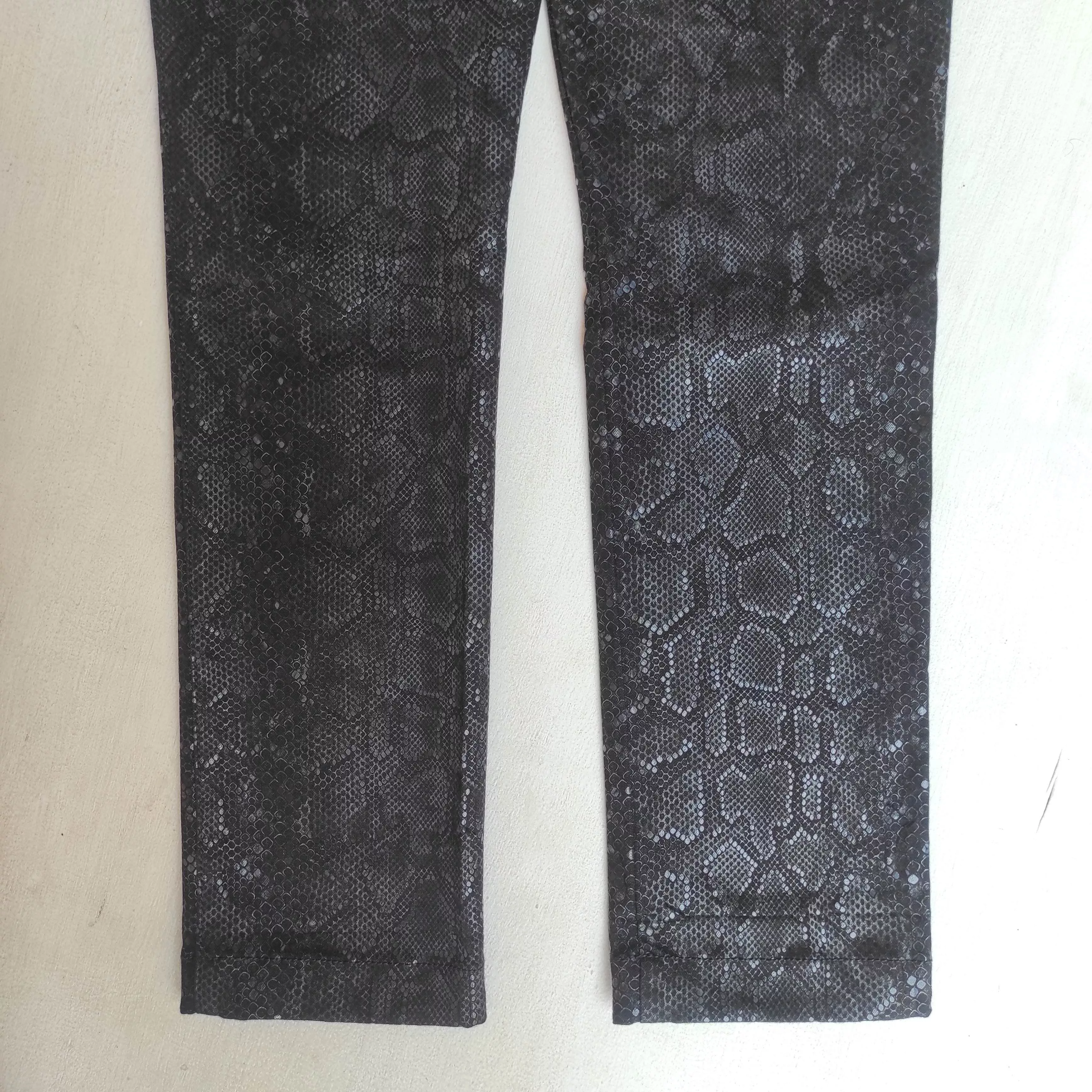 Designer Pants Designer × Escada Escada Python Pants Black Snake Print Sexy Designer