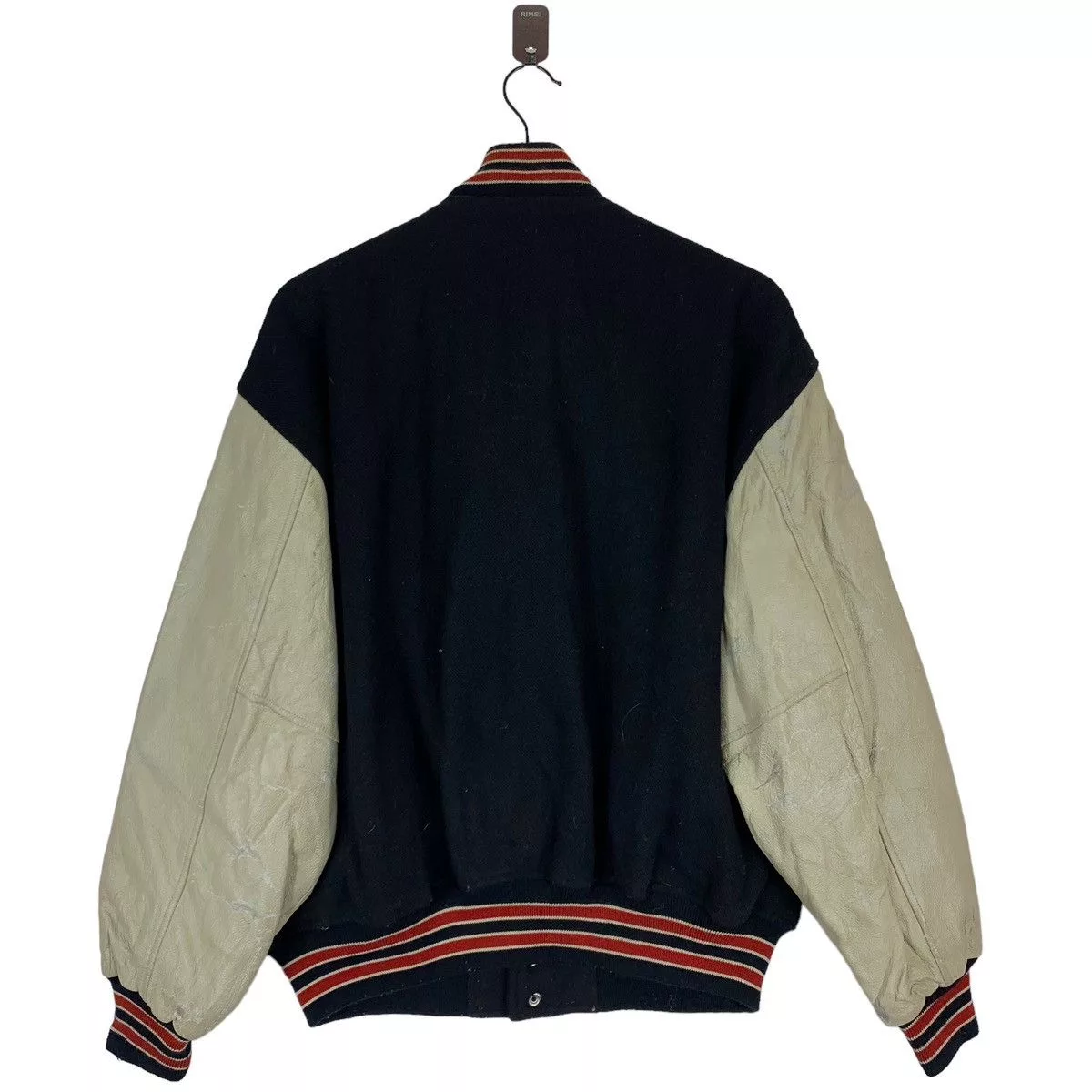 Other Bombers Other VINTAGE FINE BOY VARSITY SNAP BUTTON BOMBER JACKET Black