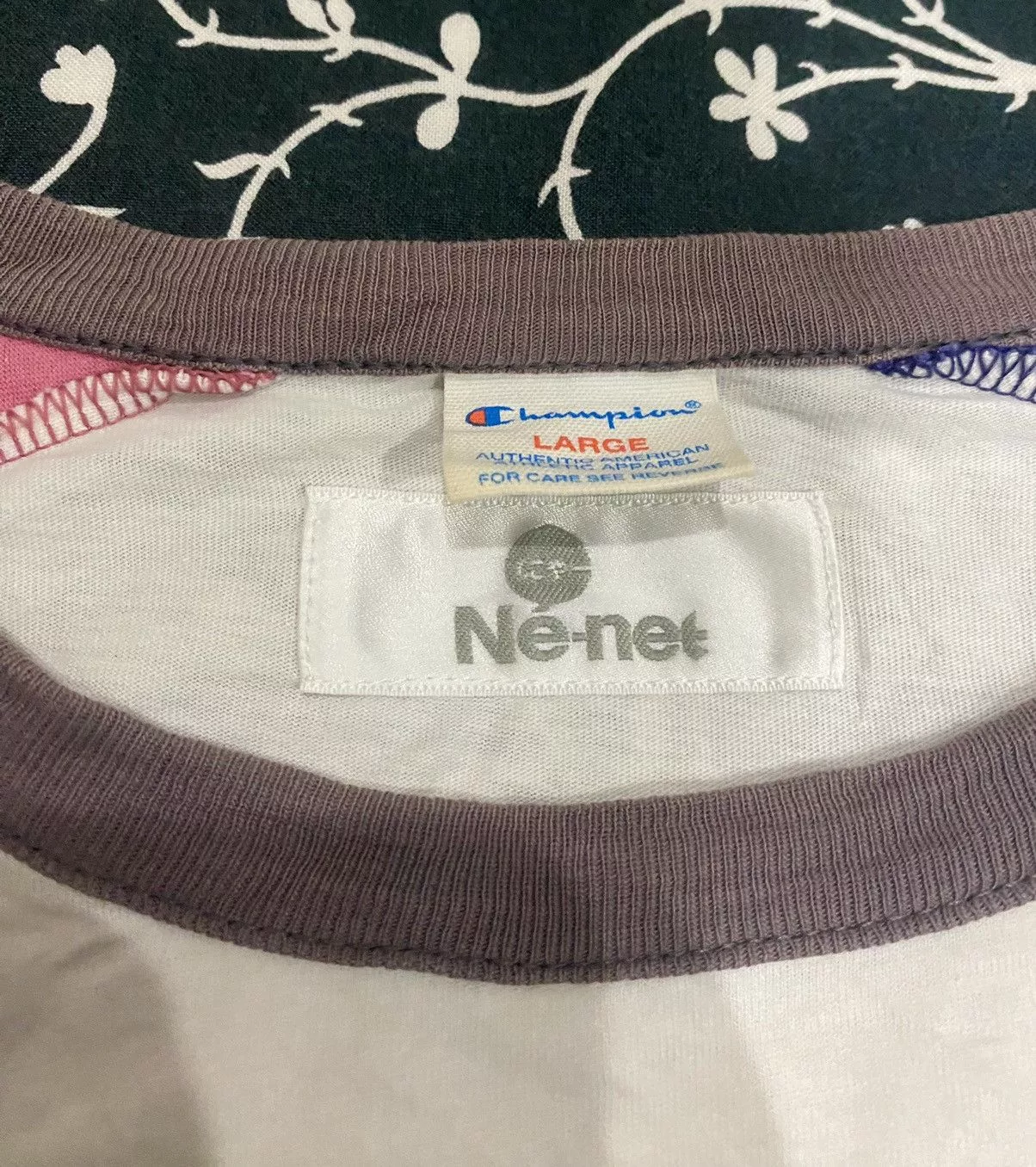 Champion Long Sleeve T Shirts Champion × Issey Miyake × Ne-Net Ne-net x champion shirt White