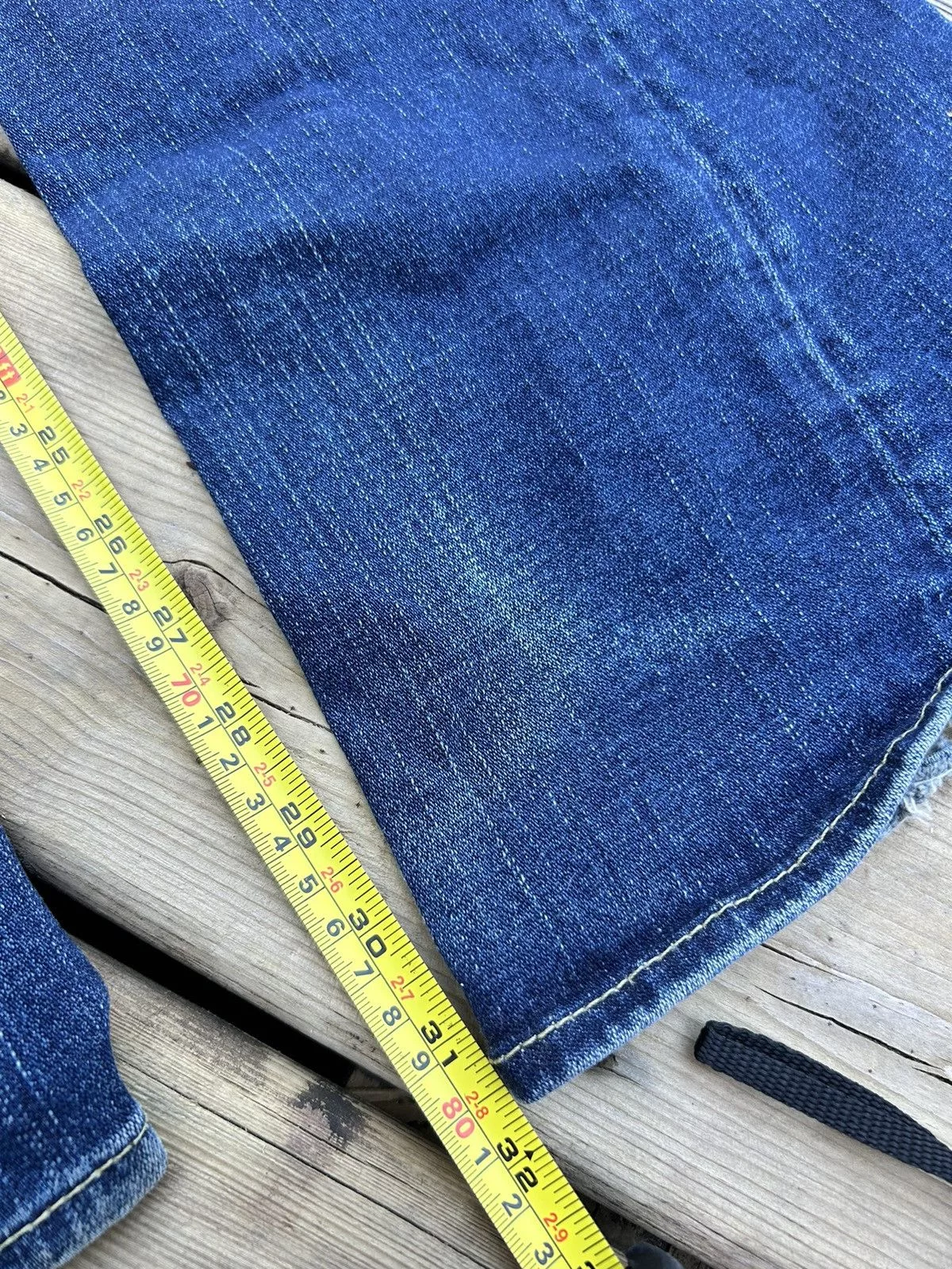 True Religion Denim Crazy True Religion Flared Distressed Denim Chief Keef Jnco Blue