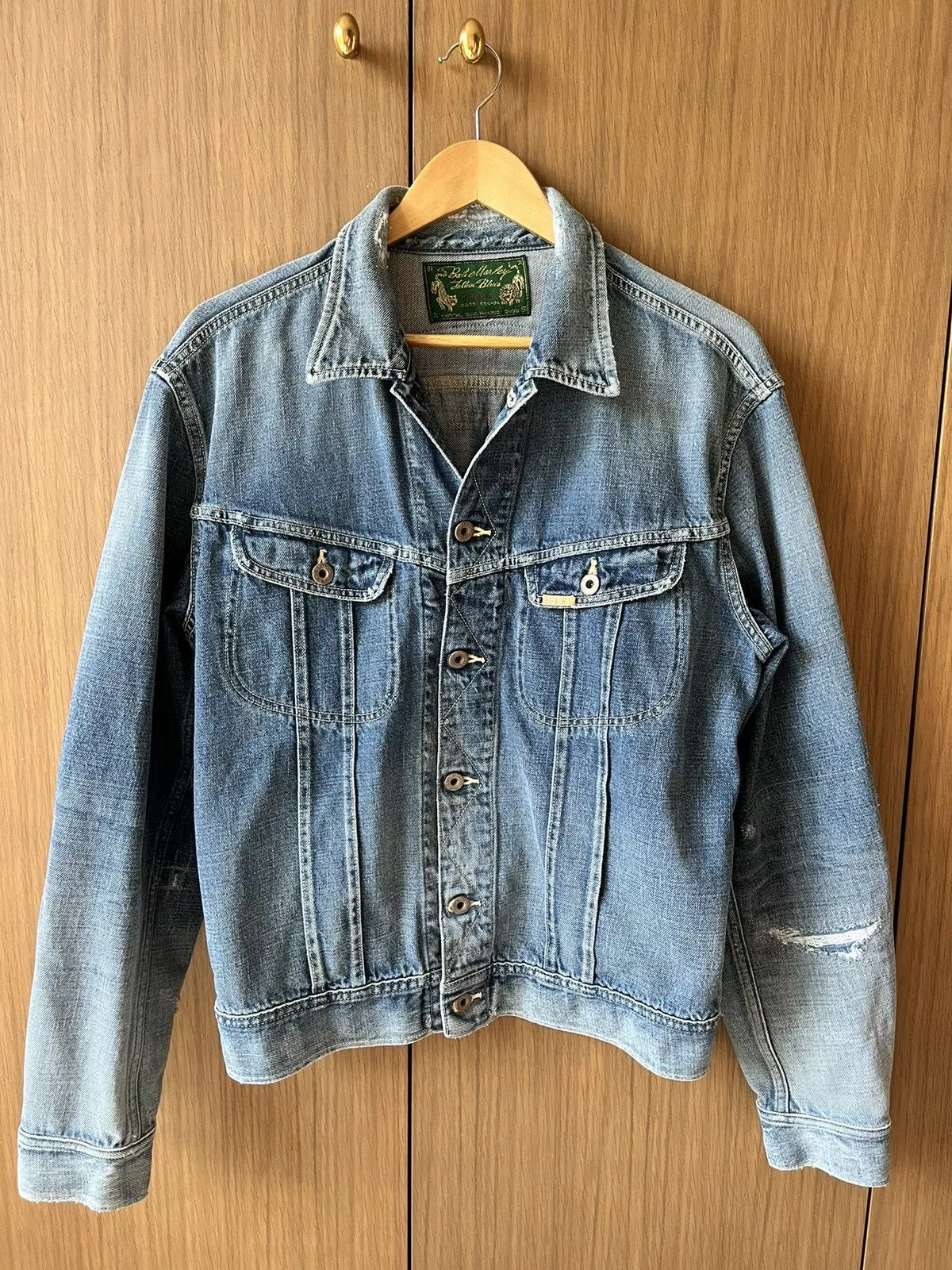 Kapital Denim Jackets Kapital 14oz Denim MARLEY UPRISING Jacket - Light Blue