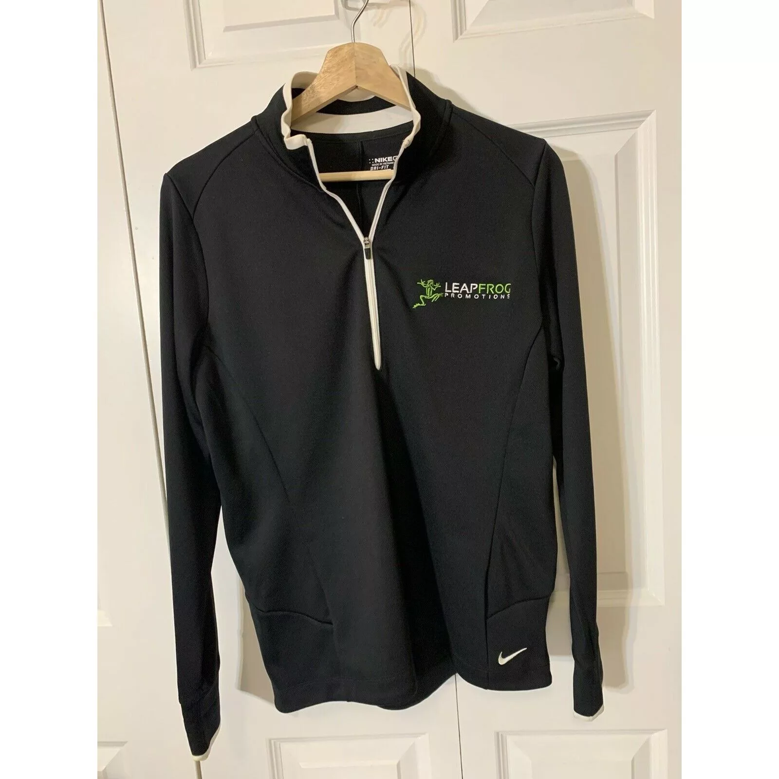 Nike Light Jackets NIKE Golf Dri-Fit Black Long Sleeve Pullover Jacket Leapfrog