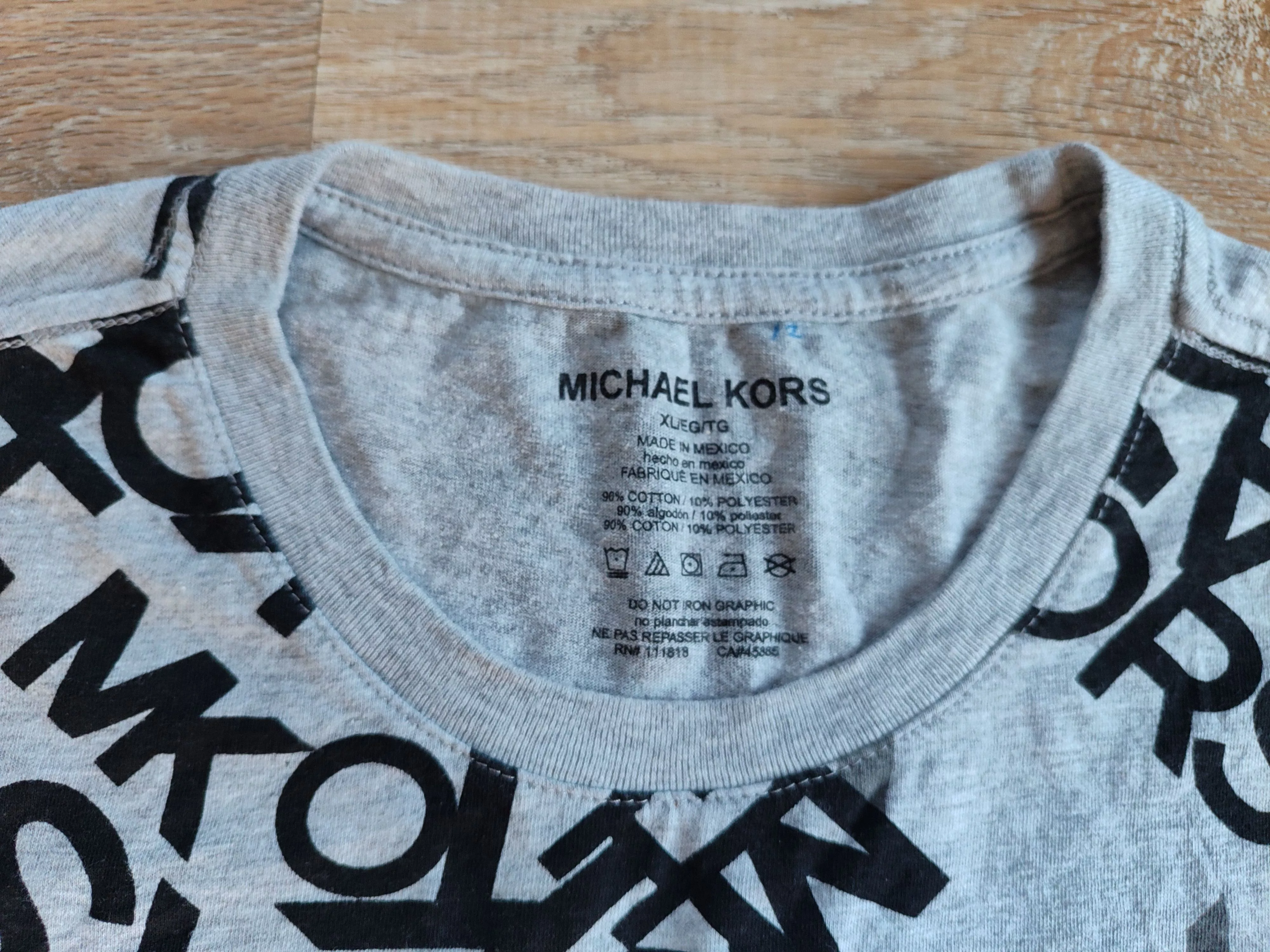 Michael Kors Short Sleeve T Shirts Michael Kors Full printed Gray