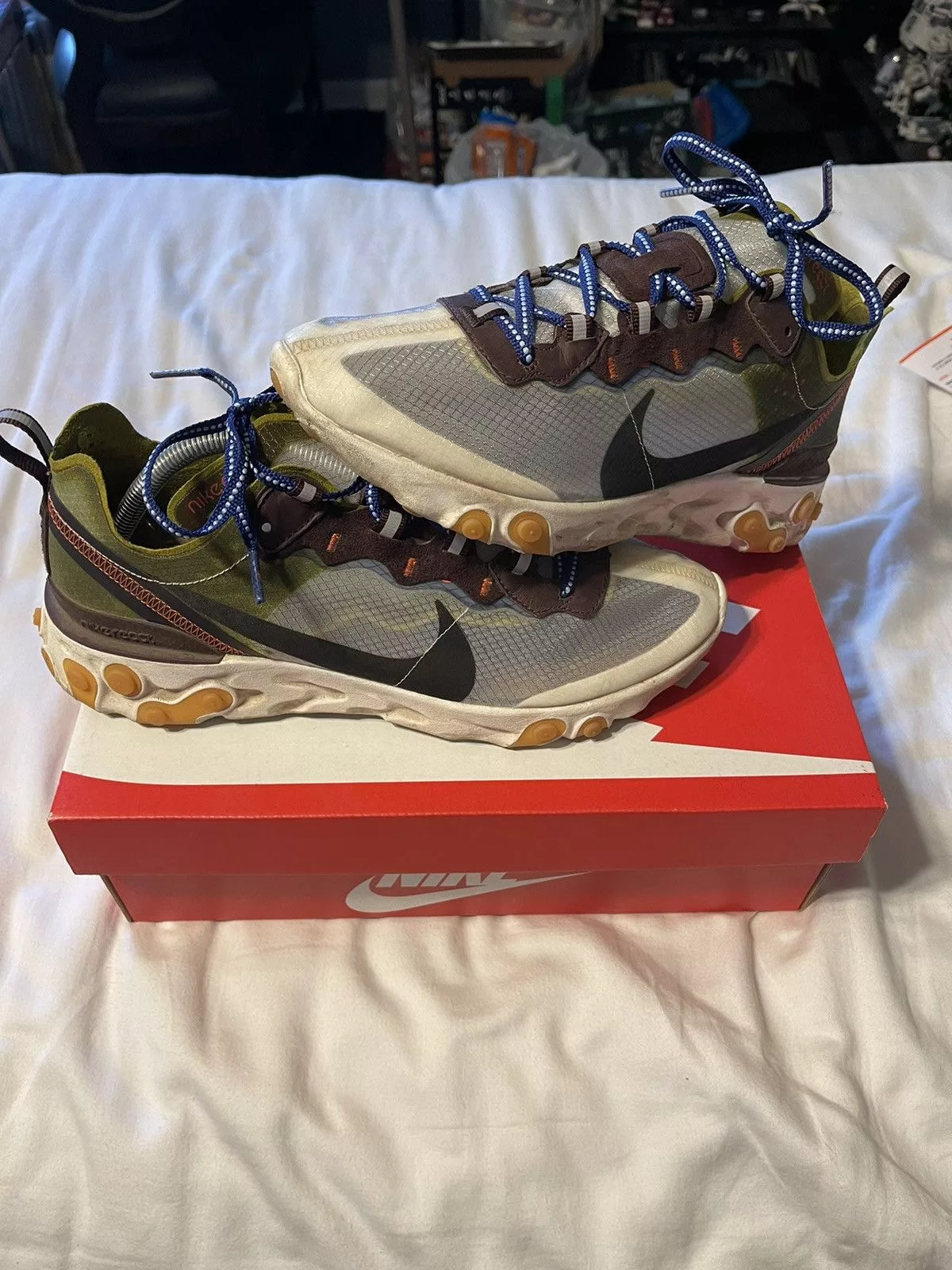 Nike Low Top Sneakers Nike React Element 87 ‘Moss Green’