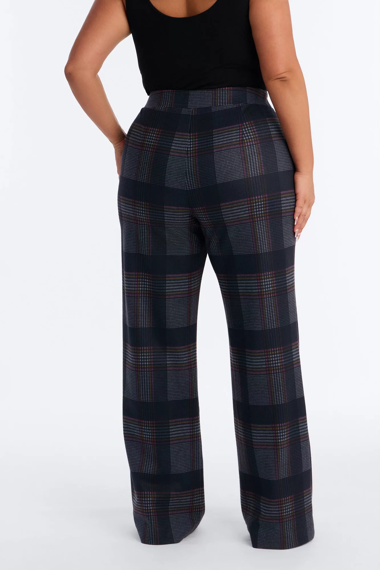 Tall Feeling Preppy Wide Leg Pant - Navy/combo