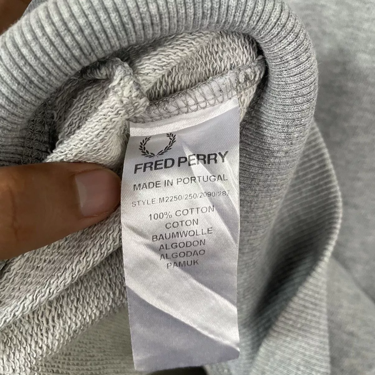 Fred Perry Sweatshirts Hoodies Y2K Fred Perry Basic Grey Crewneck Gray