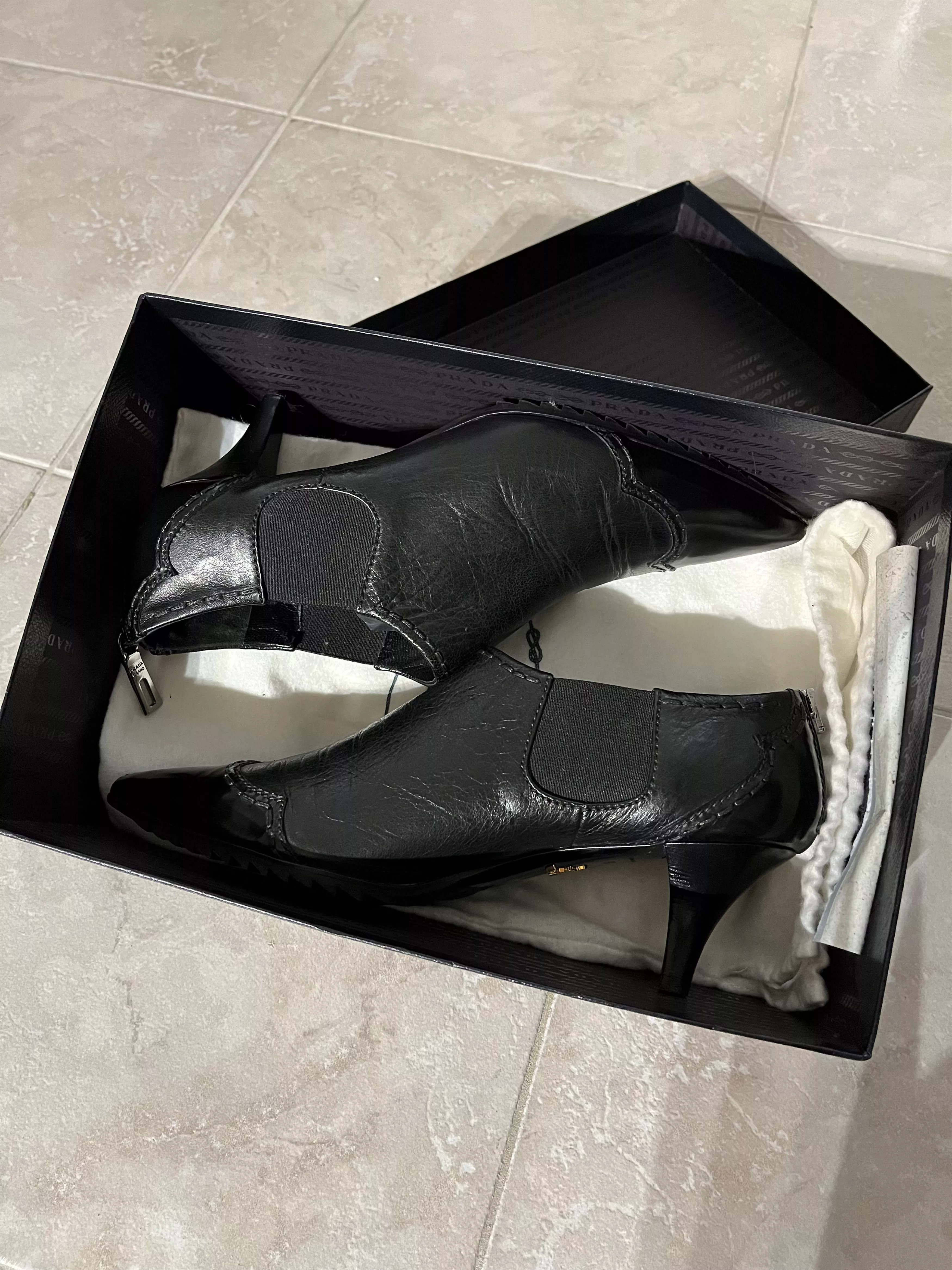 Prada Platforms New Prada Women's Heels with a box Black