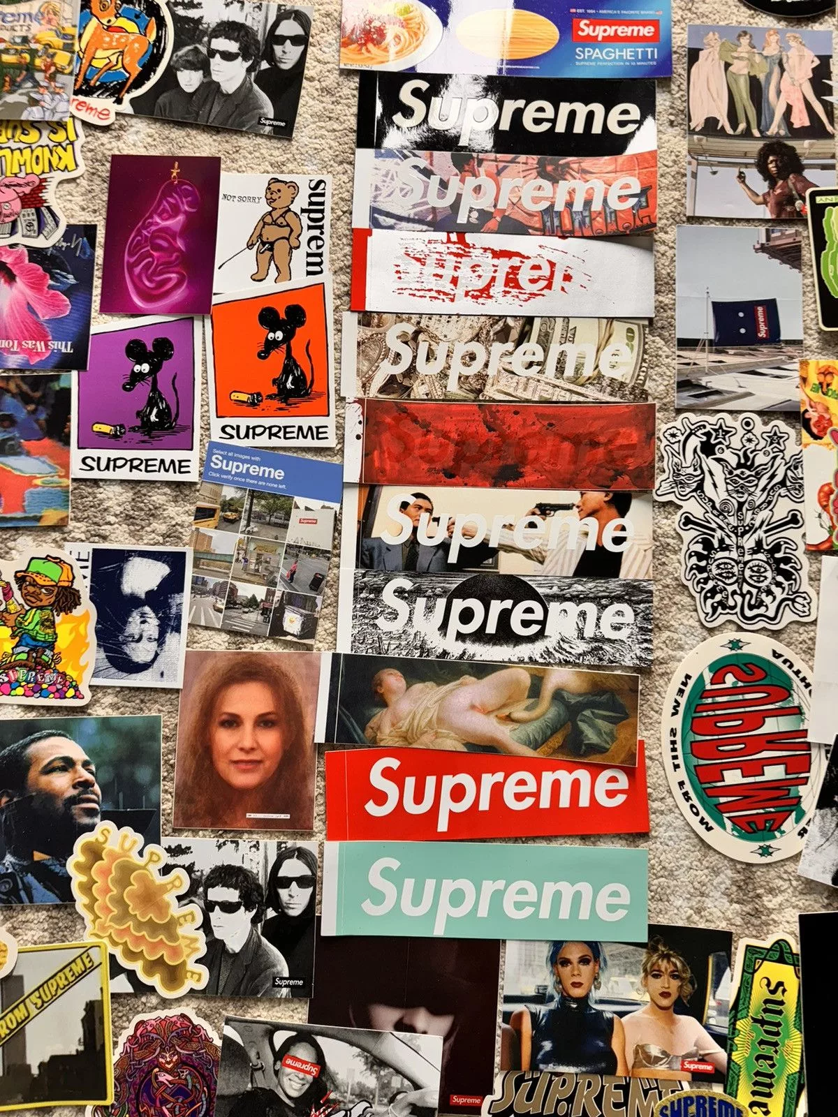 Supreme Supreme Supreme sticker set Red