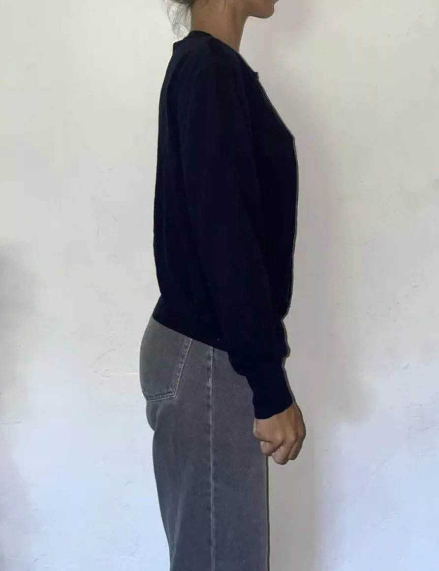 Dries Van Noten Sweaters Dries Van Noten Navy Crewneck Pullover Blue