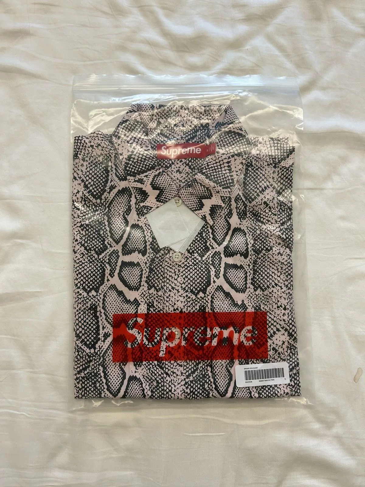Supreme Shirts Button Ups Supreme Snake Shirt Pink