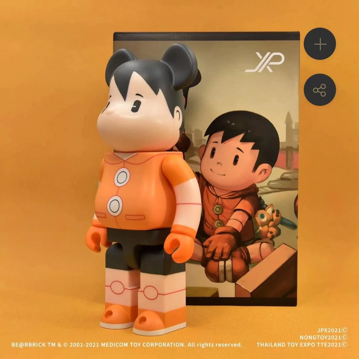 Medicom Toy Miscellaneous Medicom Toy BE@RBRICK 400% 100% ~ NONG TOY THAILAND TOY EXPO EXCLUSIVE Orange