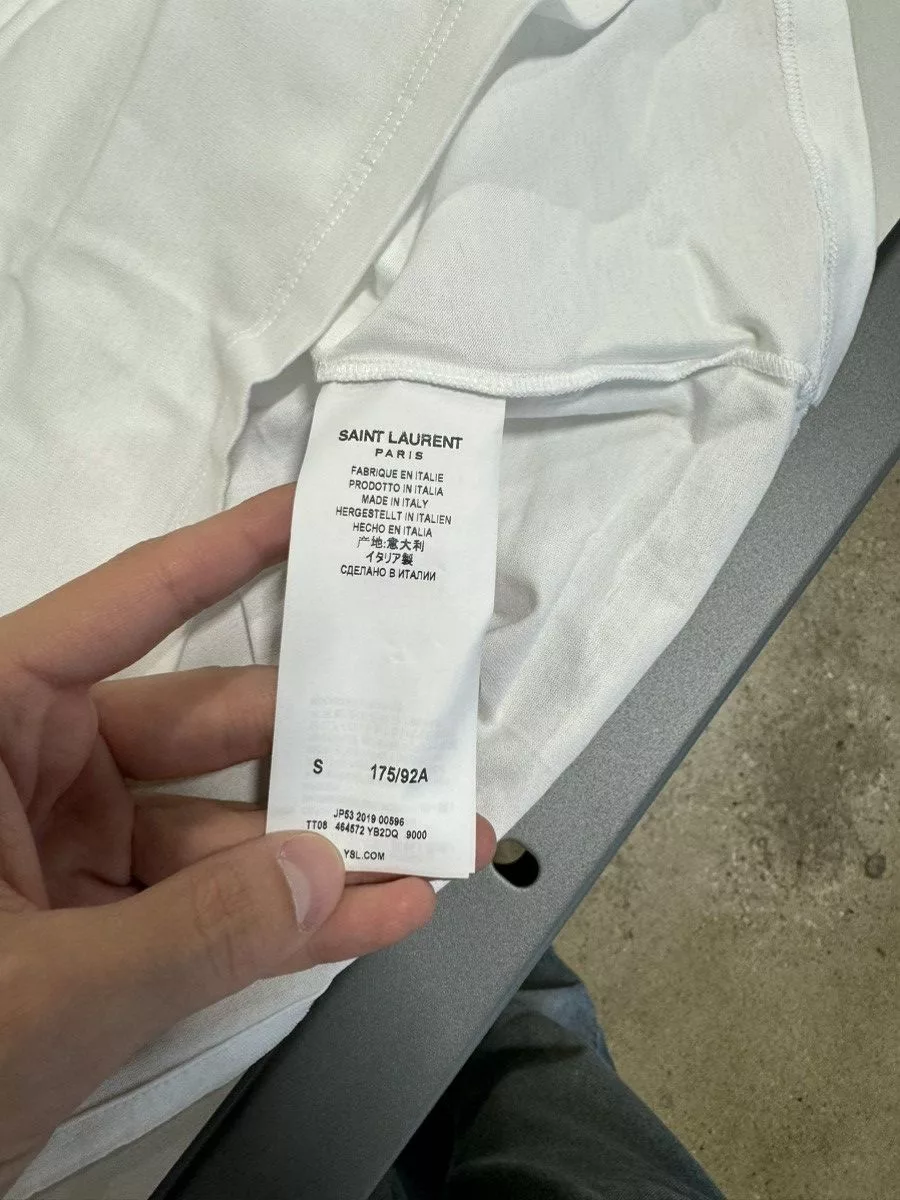 Saint Laurent Paris Short Sleeve T Shirts Saint Laurent Paris Saint Laurent Logo T-Shirt NEW 550$ White