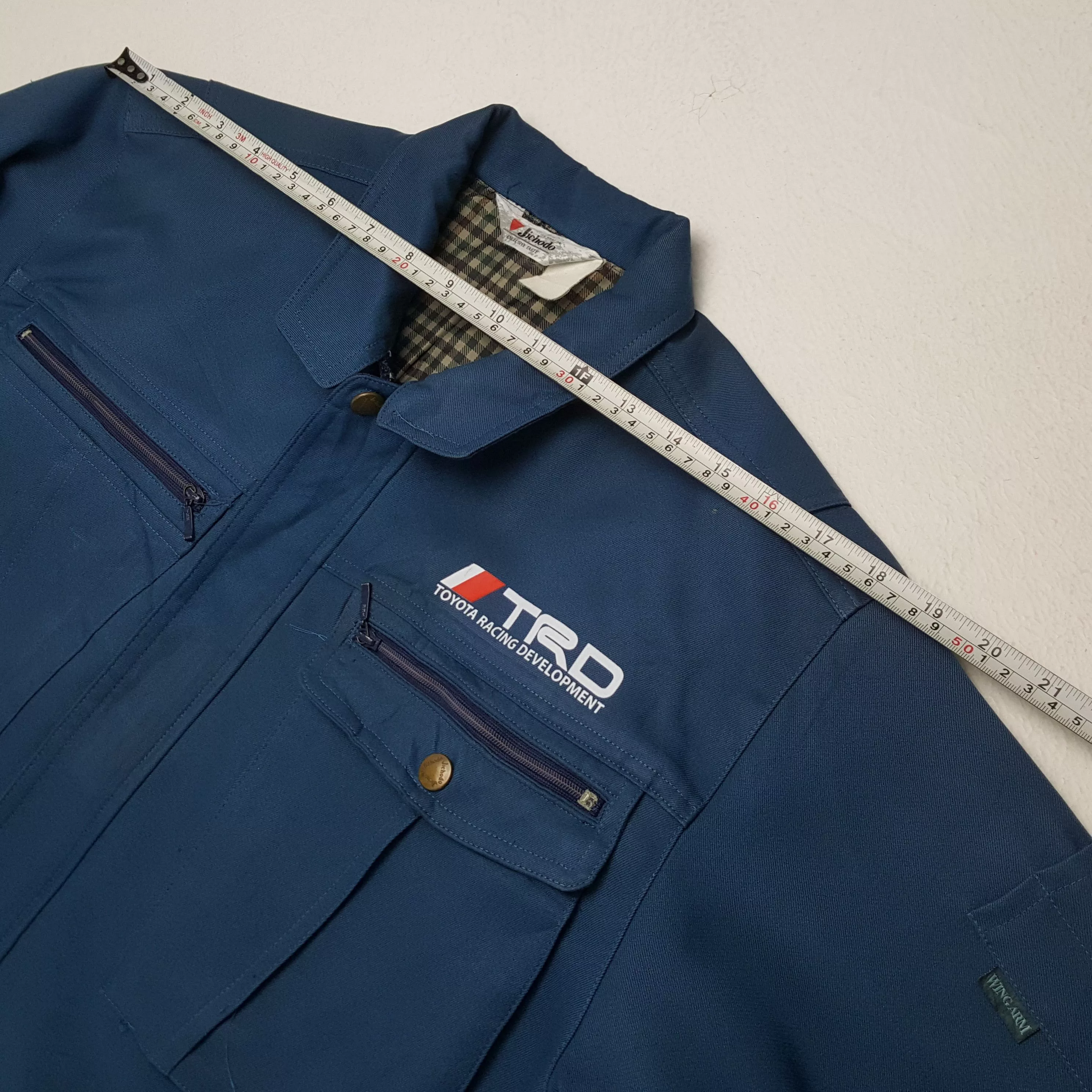 Japanese Brand Light Jackets Japanese Brand × Vintage TRD TOYOTA RACING Development Motorsports Custom Jacket Blue