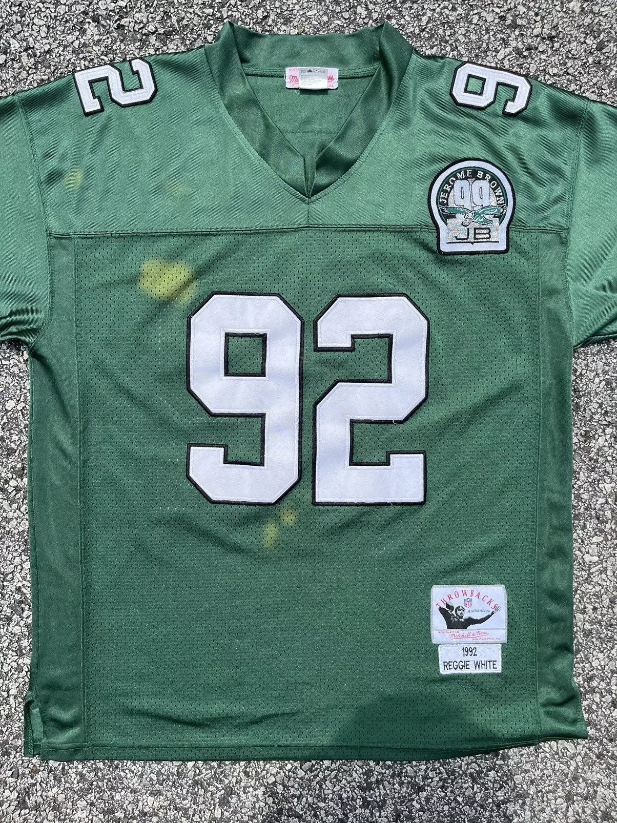 Mitchell & Ness Jerseys Mitchell & Ness × Vintage Reggie White Eagle Vintage Baggy Jersey Green Streetwear
