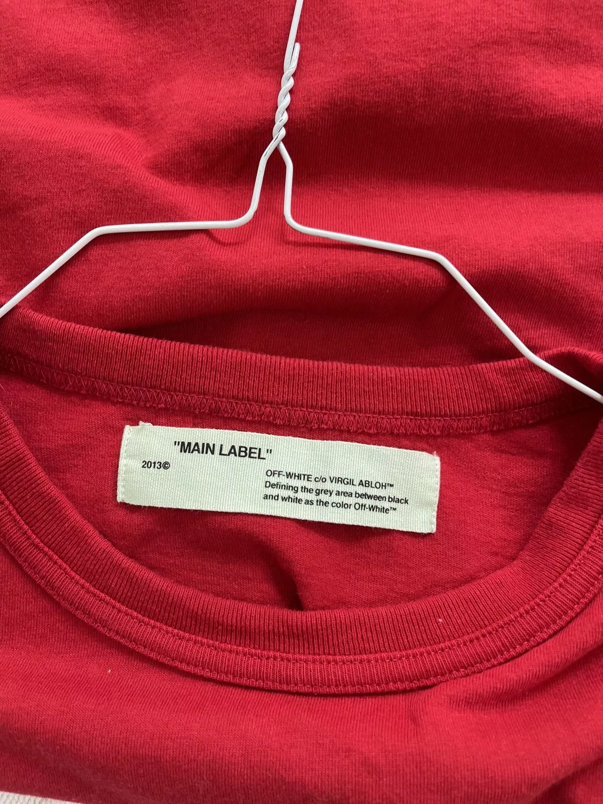 Off-White Short Sleeve T Shirts Off-White Off white parachute TEE Red