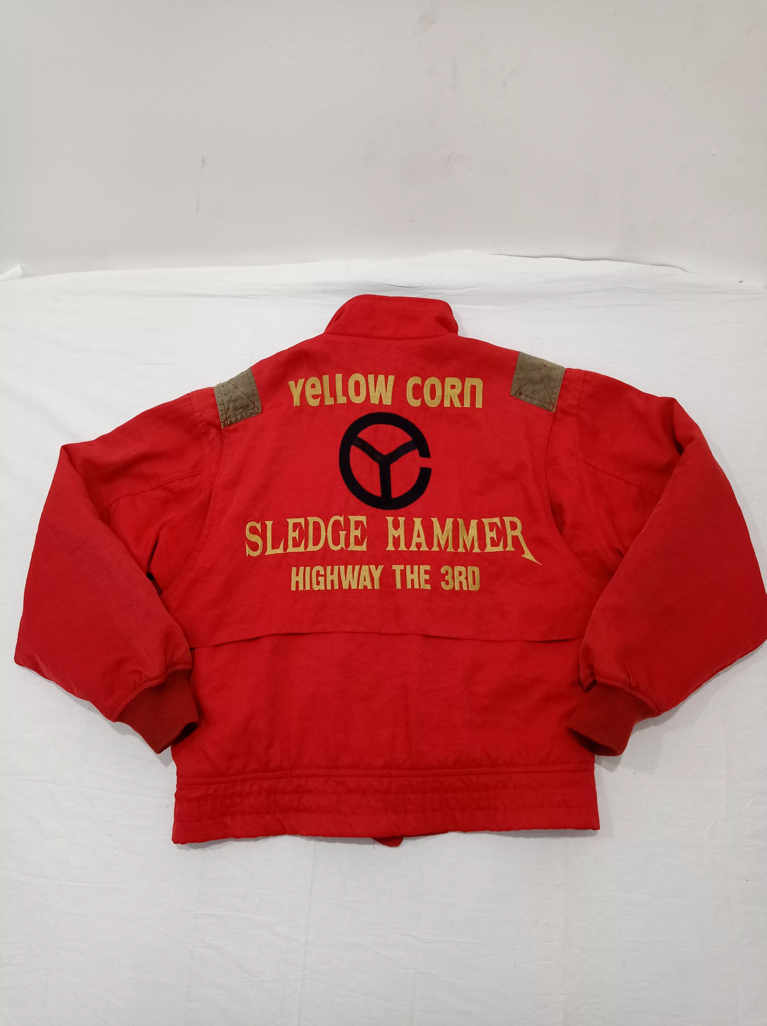 YELLOW CORN Light Jackets YELLOW CORN Vintage 90s Yellowcorn Jacket Racing Big Logo Red