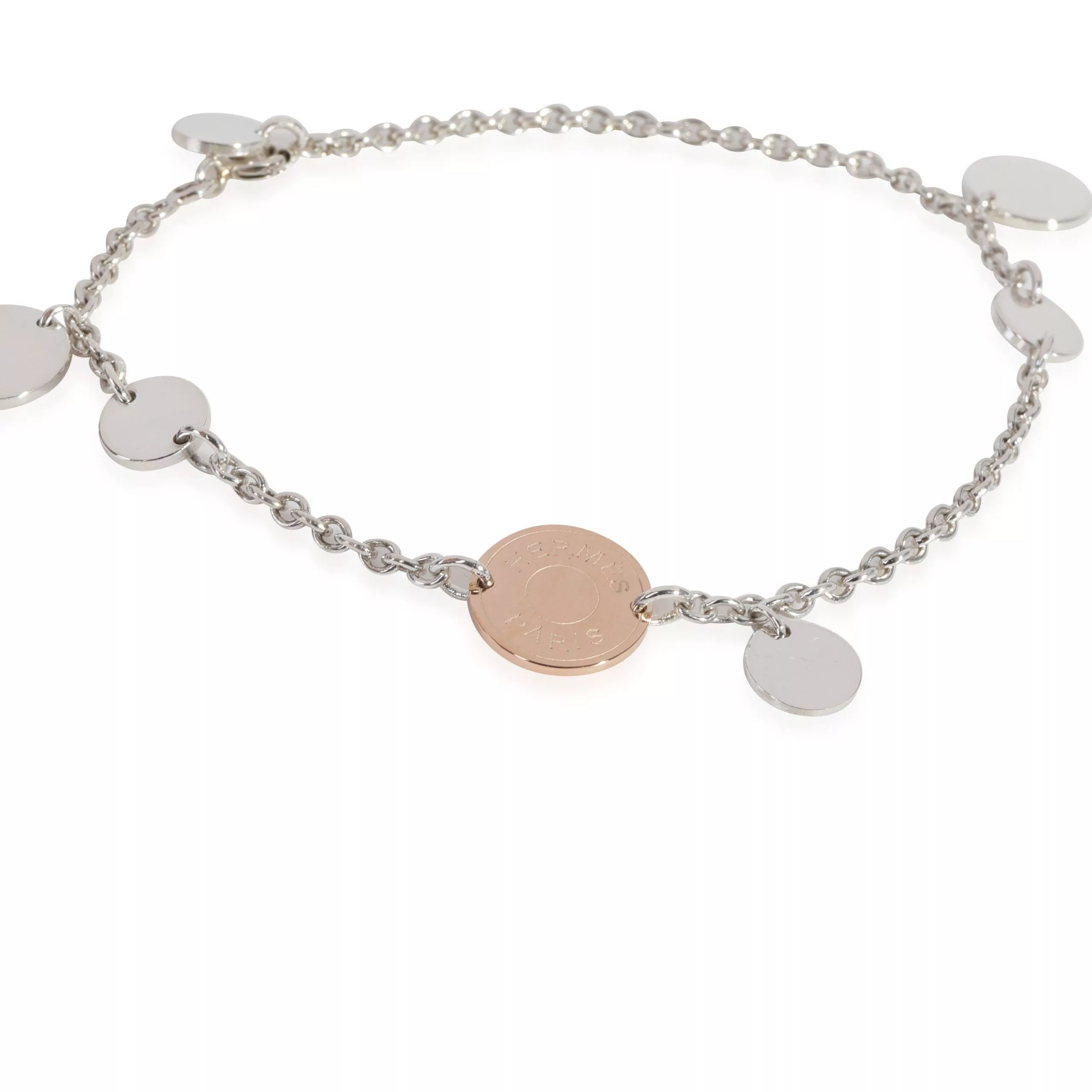 Hermes Rings Hermes Hermès Confettis Bracelet in 18k Pink Gold/Sterling Silver