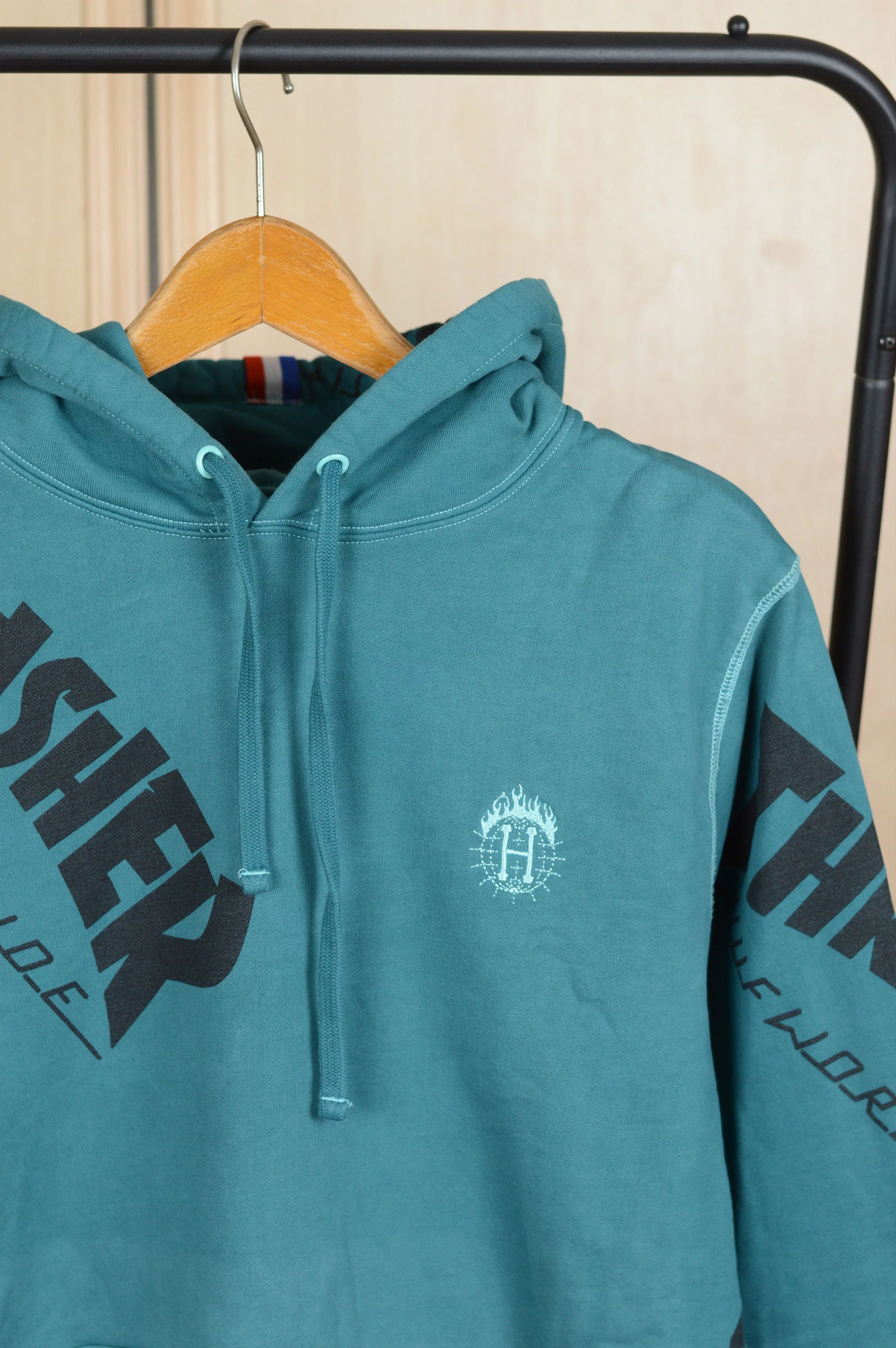 Huf Sweatshirts Hoodies Huf × Thrasher Thrasher Huf Worlwide Hoodie Blue